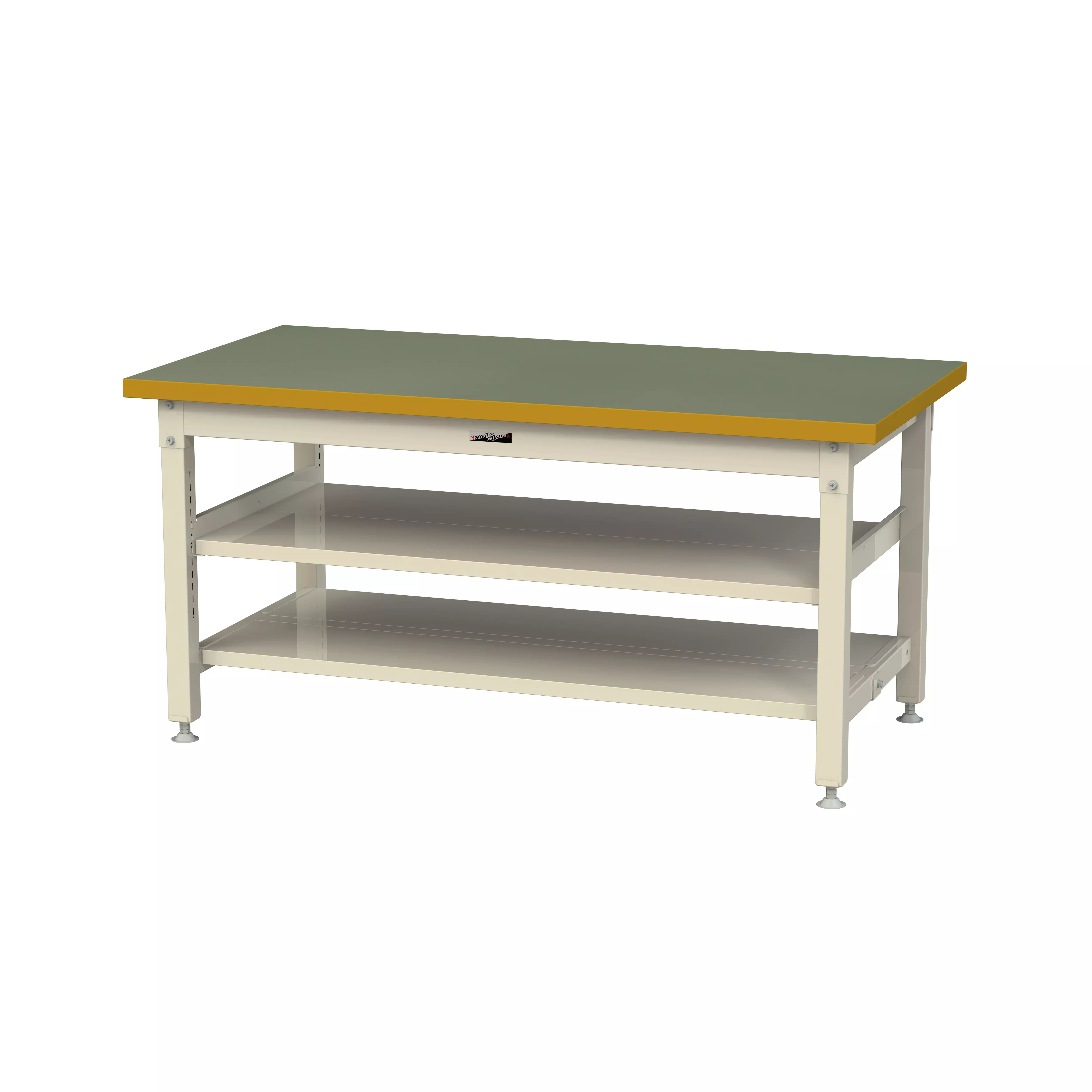 スーパータイプ 固定式 中間棚付 H740mm(上下段全面棚板)