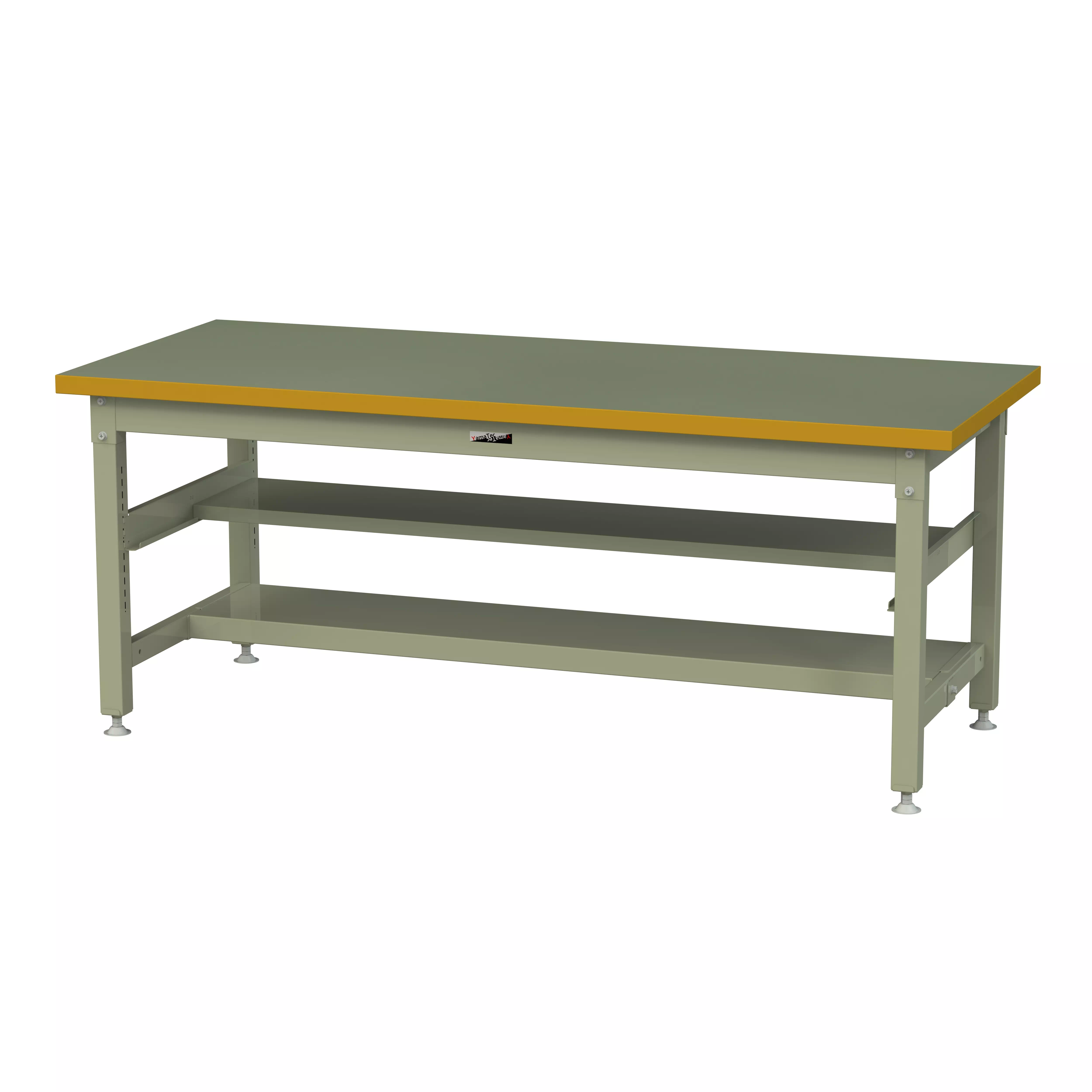 スーパータイプ 固定式 中間棚付 H740mm（上下段半面棚板）