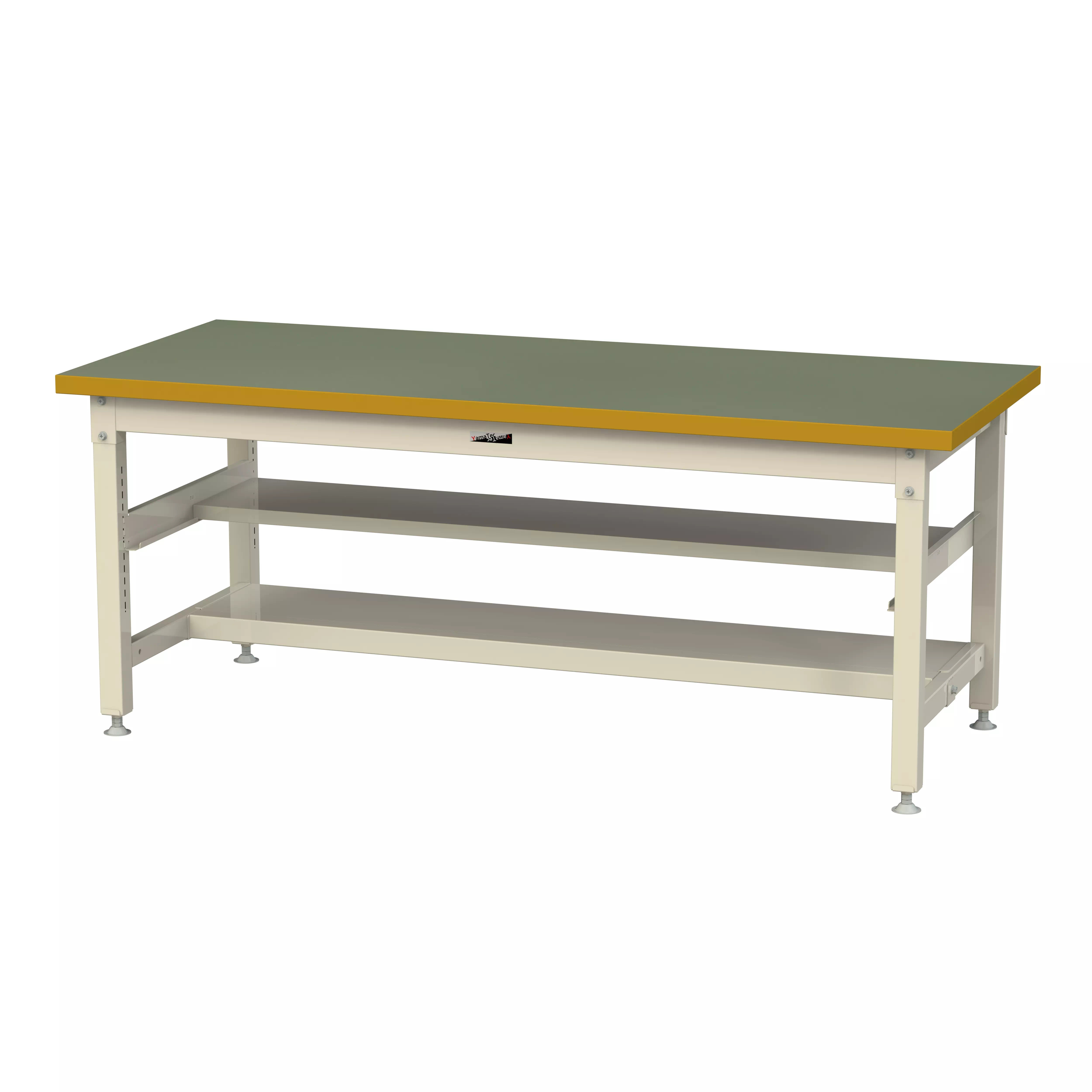 スーパータイプ 固定式 中間棚付 H740mm(上下段半面棚板)