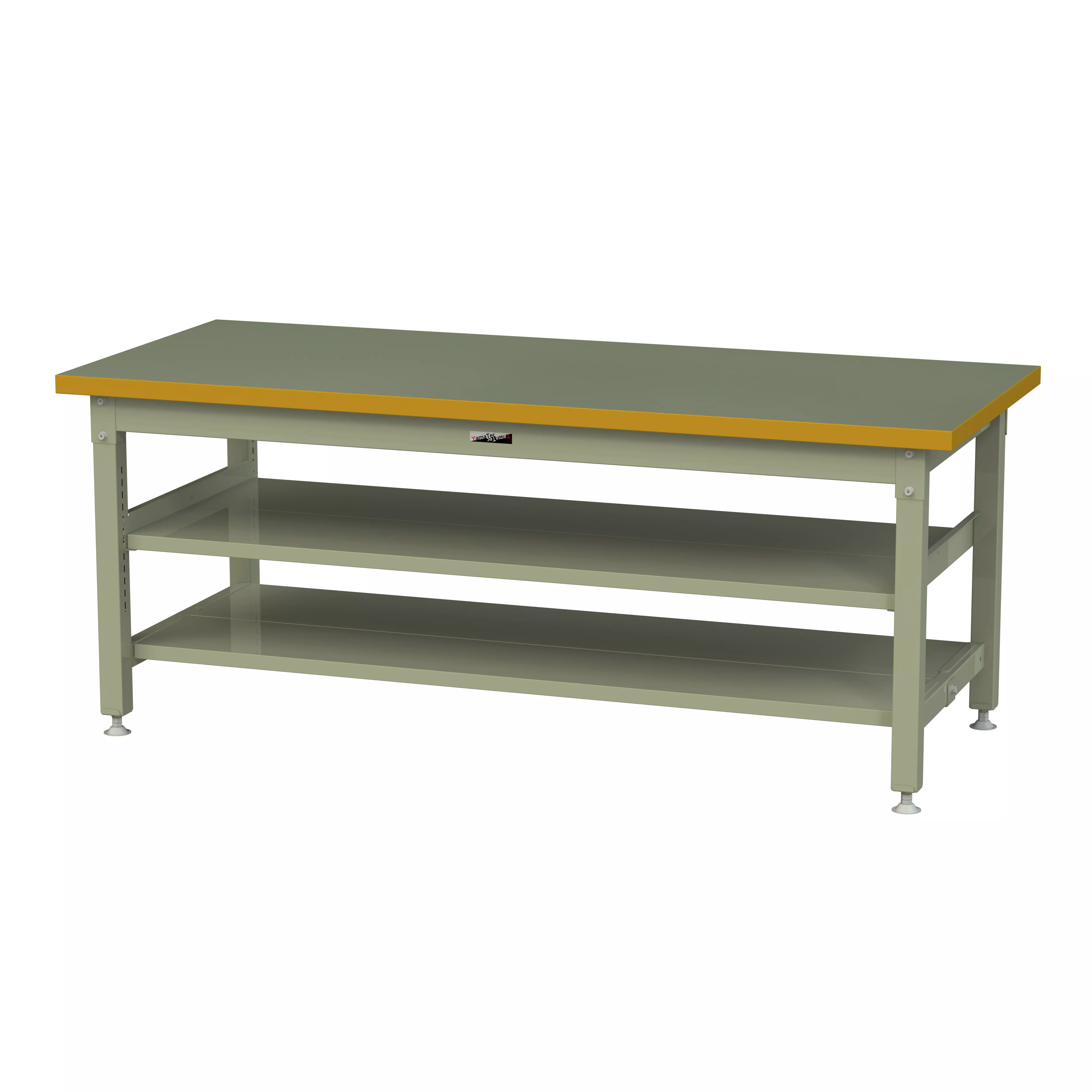 スーパータイプ 固定式 中間棚付 H740mm(上下段全面棚板)