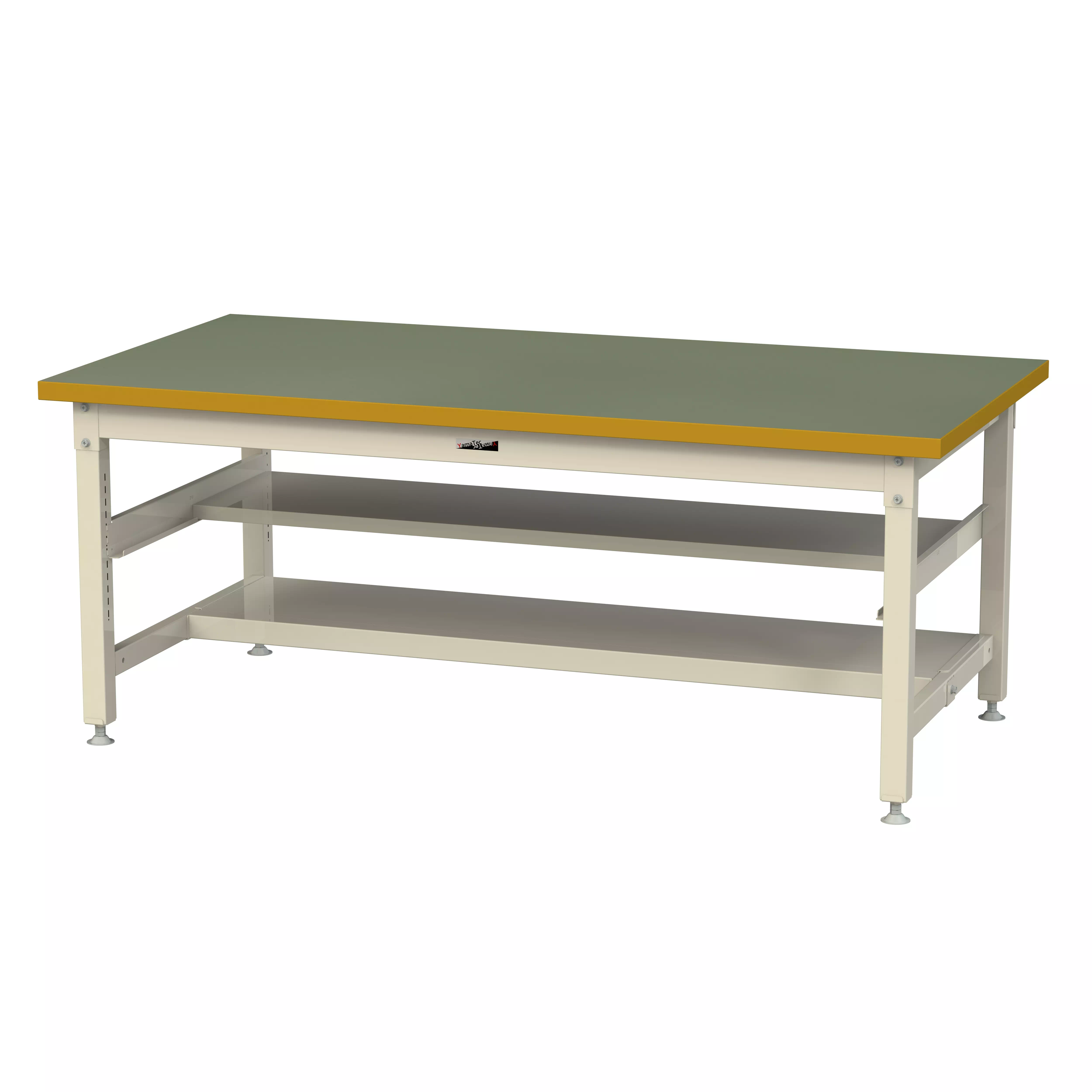 スーパータイプ 固定式 中間棚付 H740mm(上下段半面棚板)