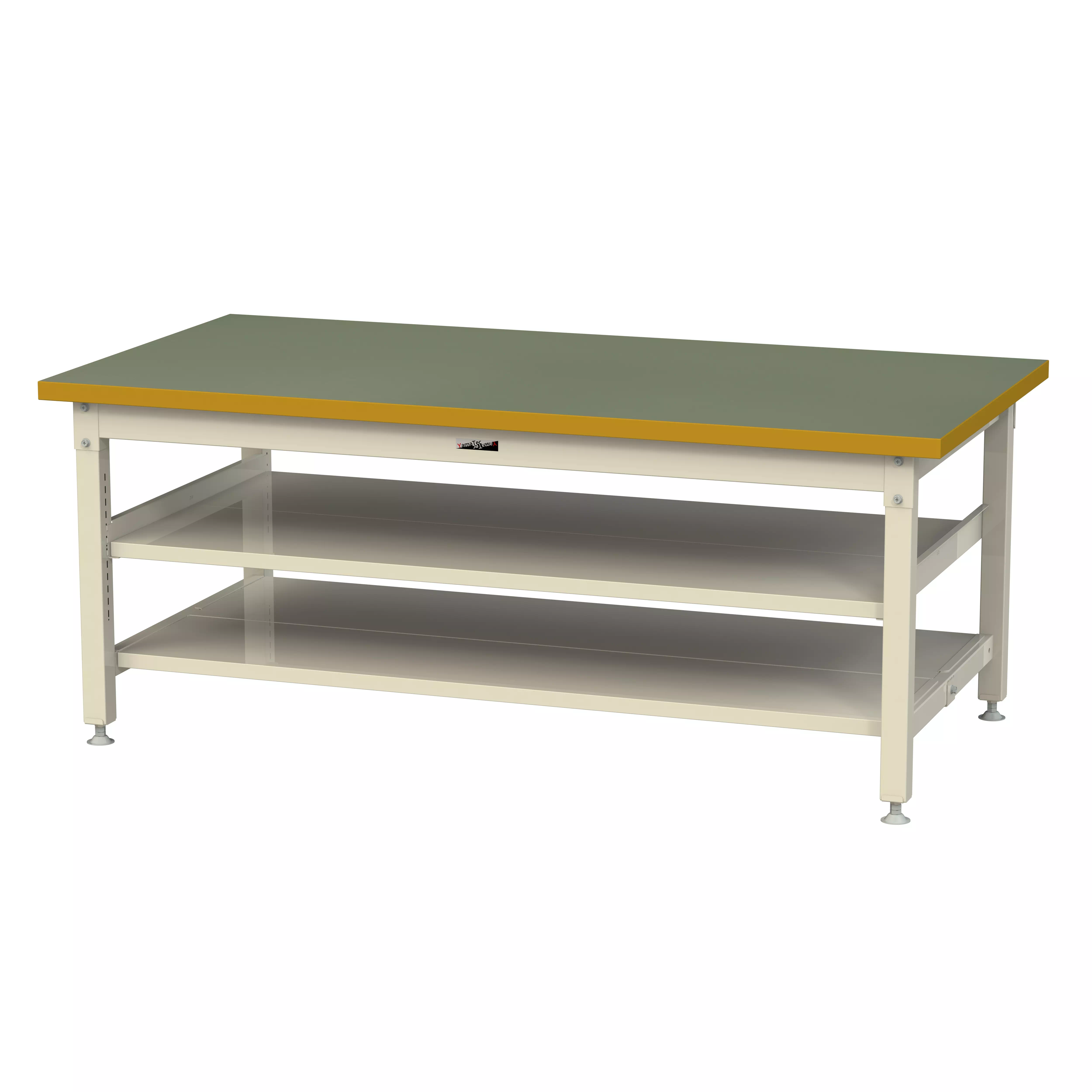 スーパータイプ 固定式 中間棚付 H740mm(上下段全面棚板)