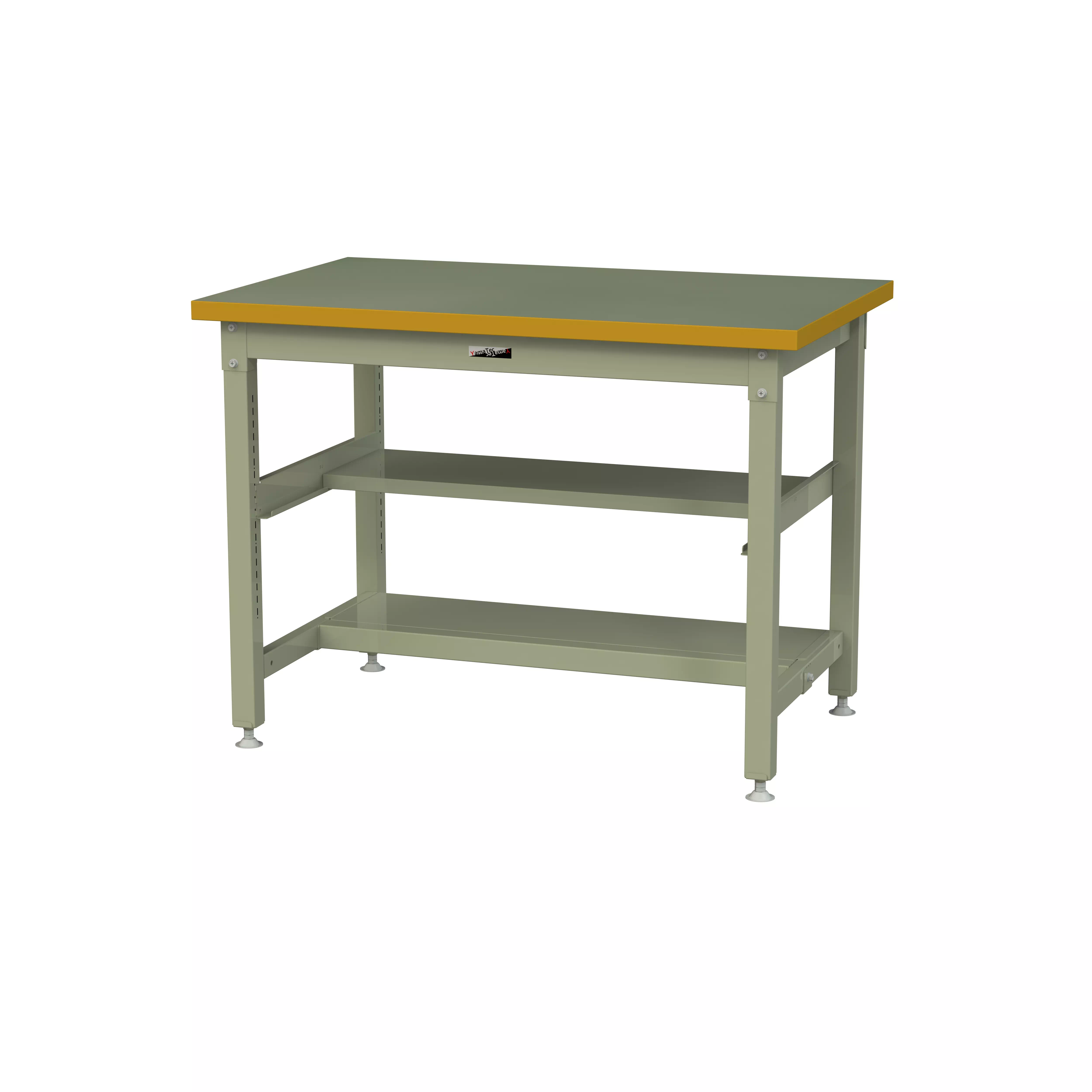 スーパータイプ 固定式 中間棚付 H900mm(上下段半面棚板)