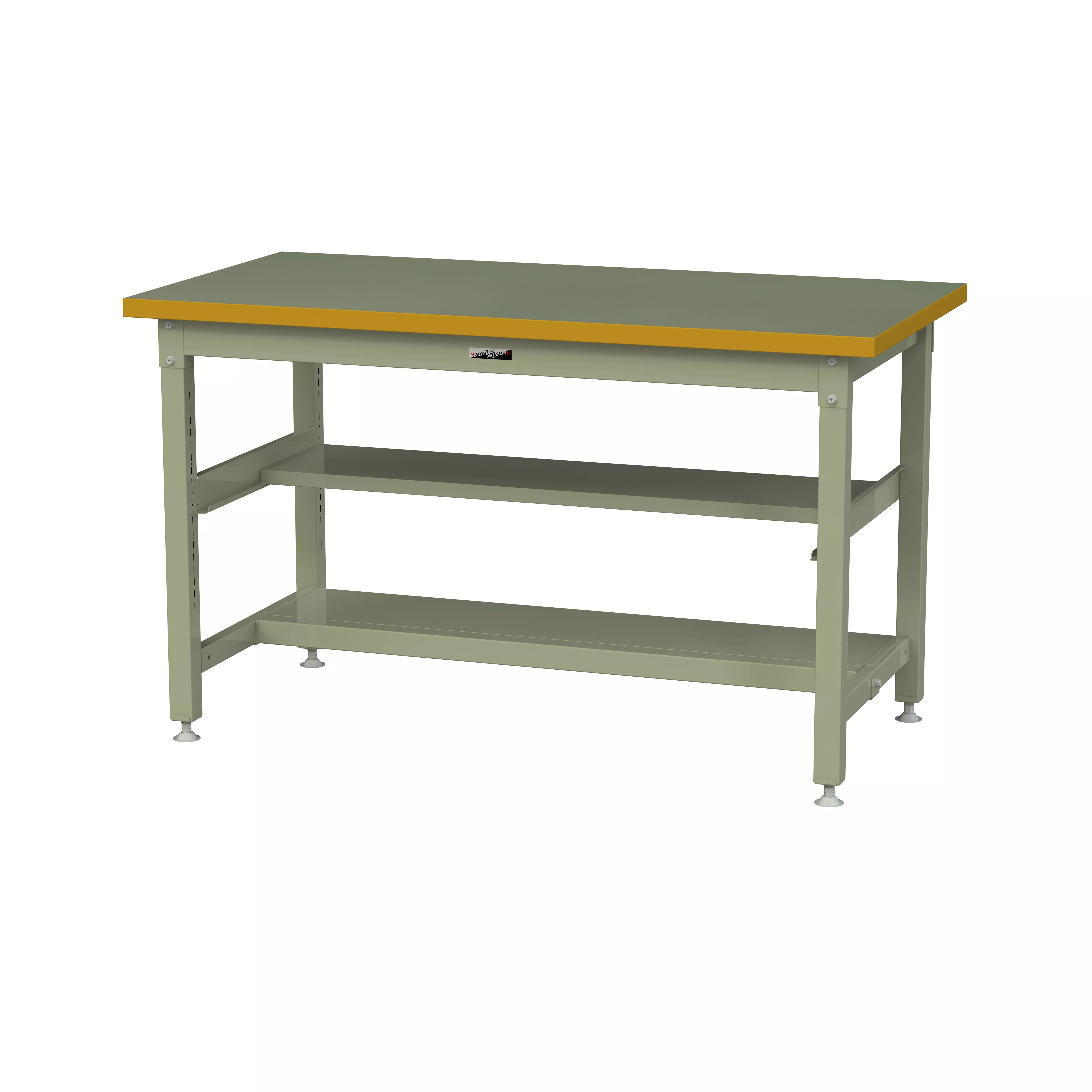 スーパータイプ 固定式 中間棚付 H900mm（上下段半面棚板）