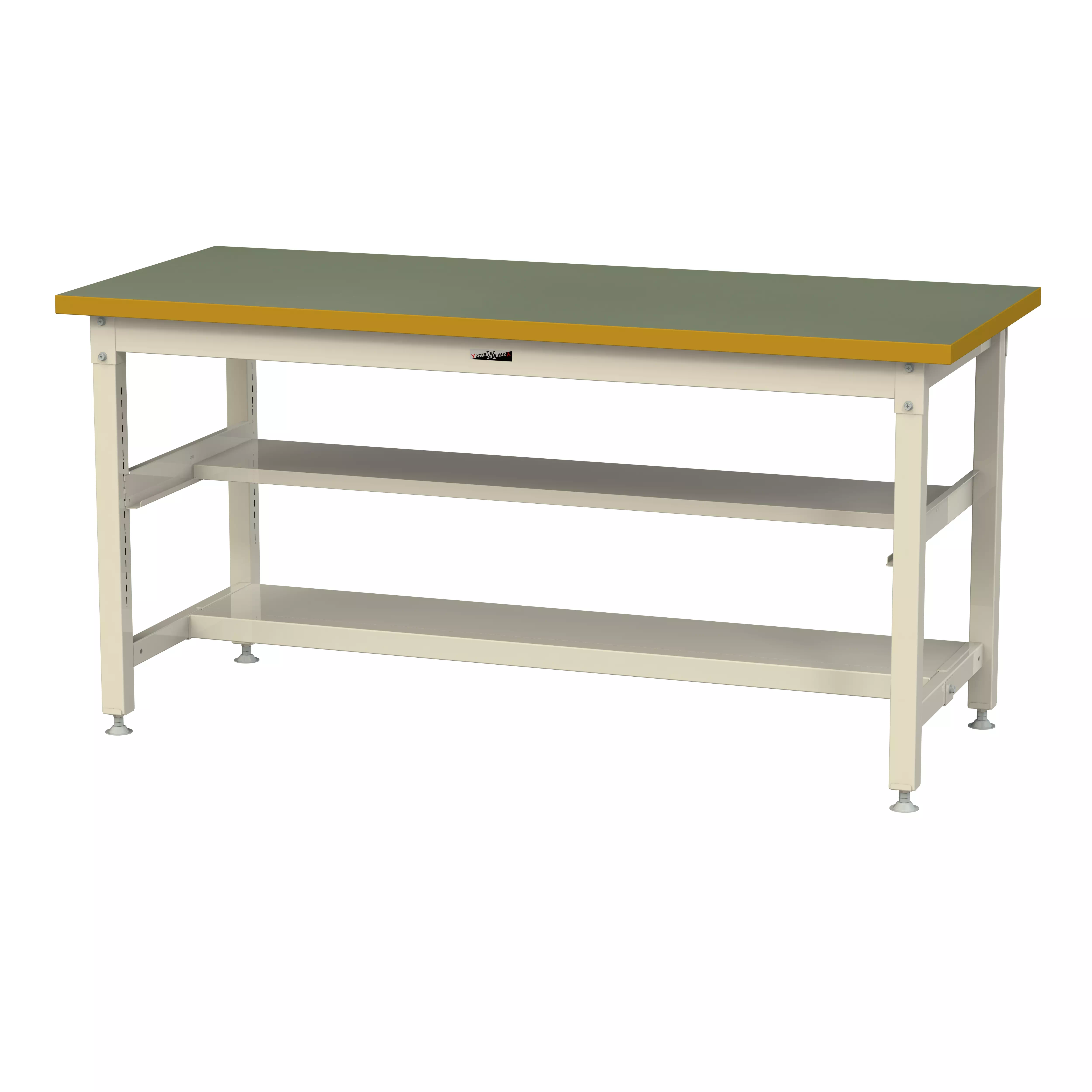 スーパータイプ 固定式 中間棚付 H900mm(上下段半面棚板)