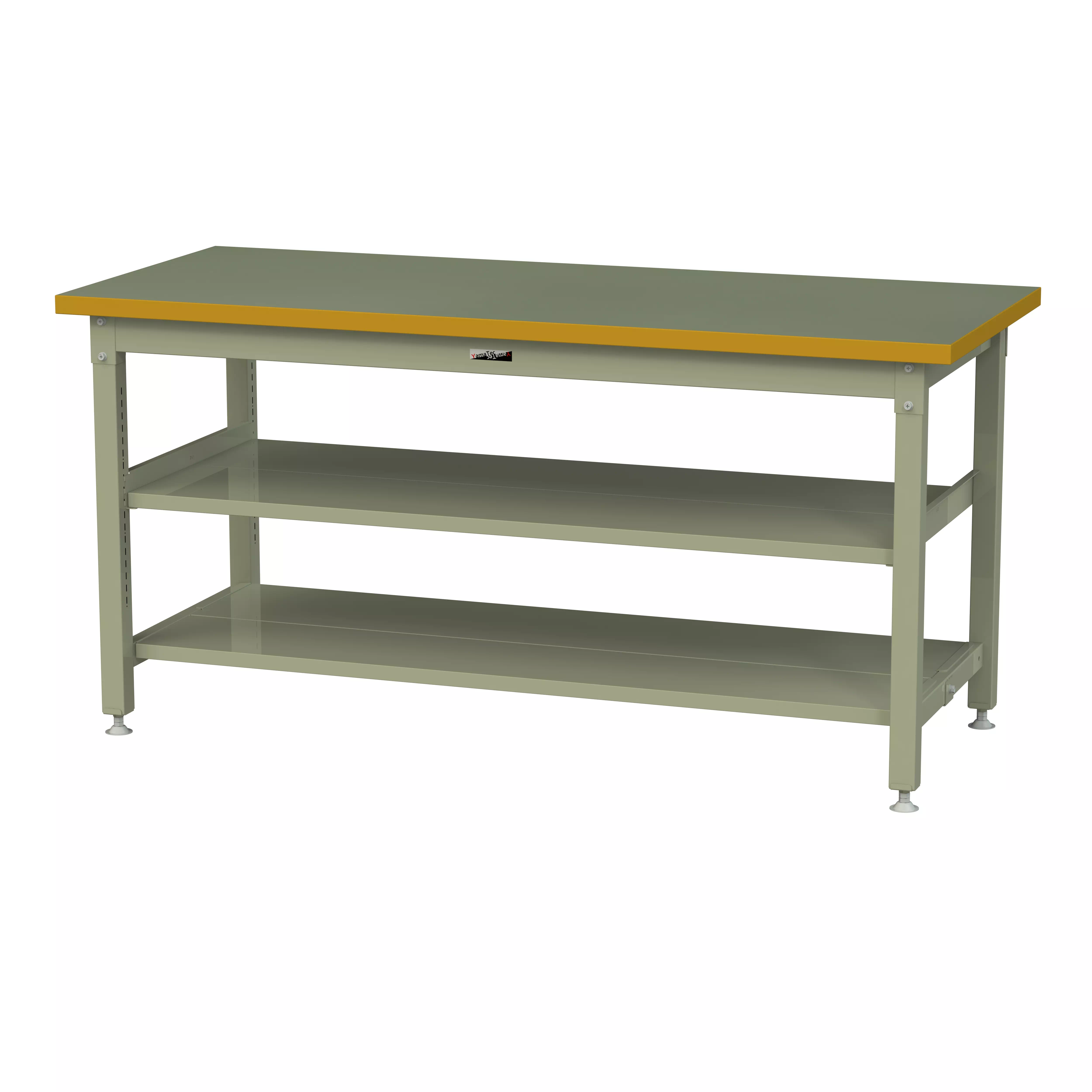 スーパータイプ 固定式 中間棚付 H900mm(上下段全面棚板)