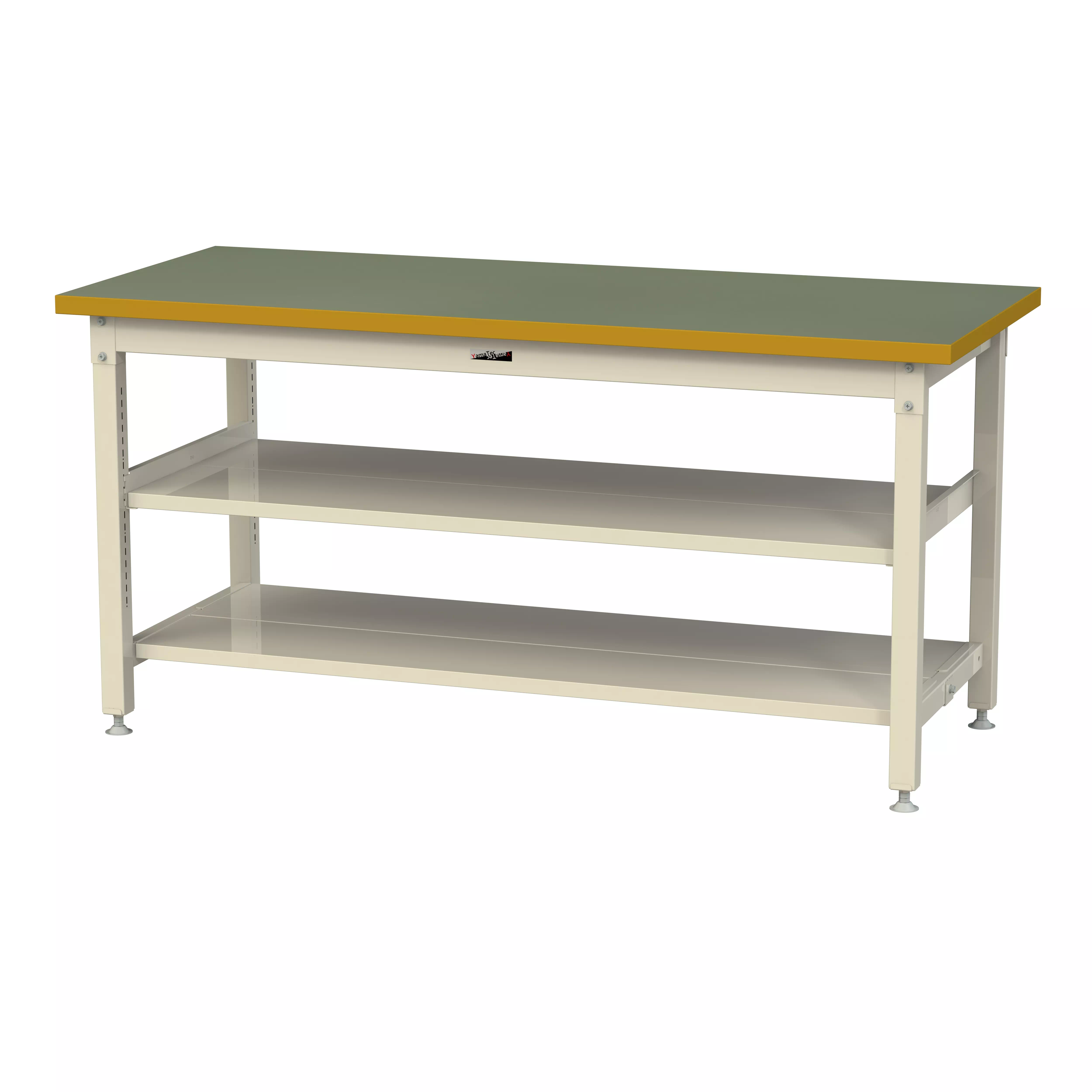 スーパータイプ 固定式 中間棚付 H900mm(上下段全面棚板)