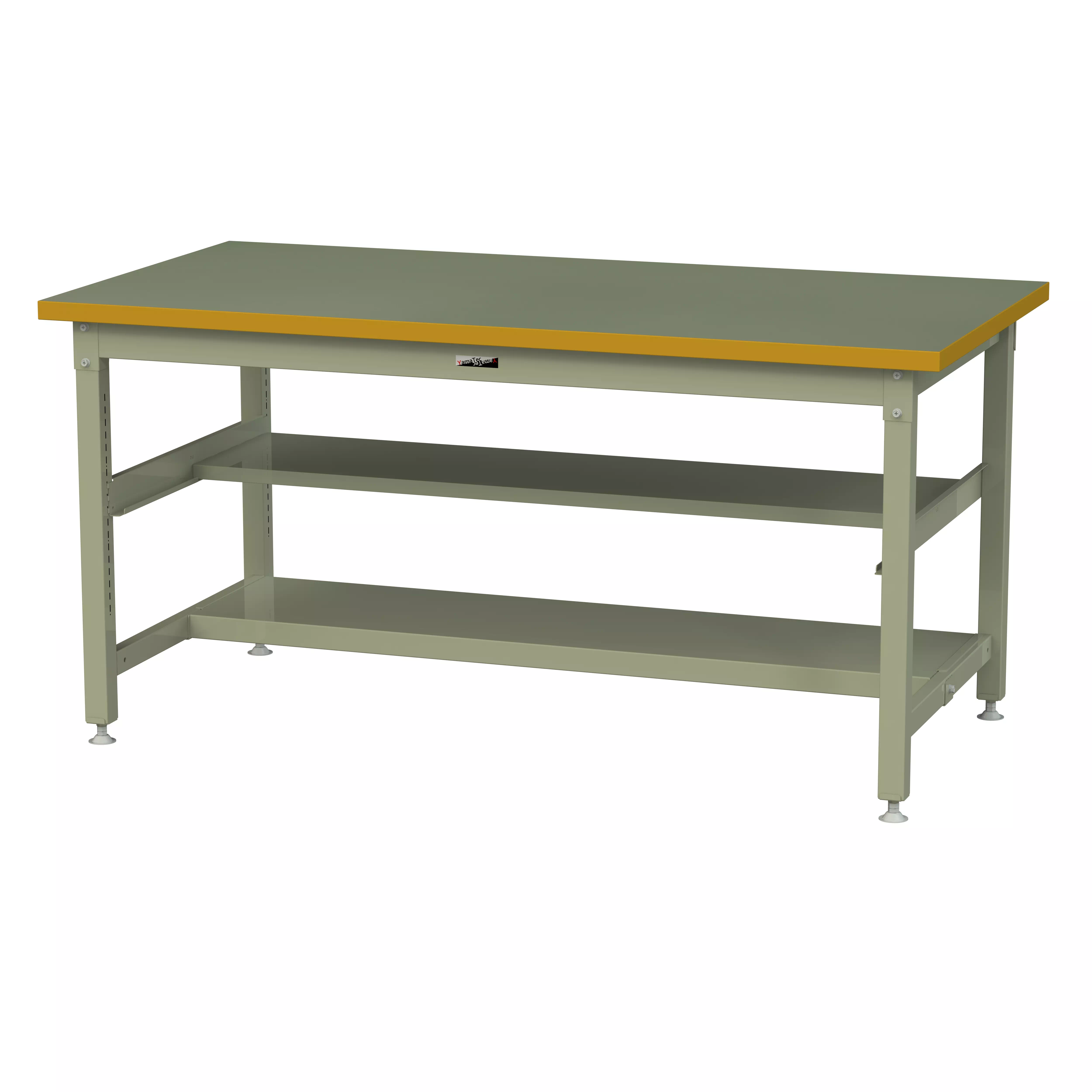 スーパータイプ 固定式 中間棚付 H900mm(上下段半面棚板)