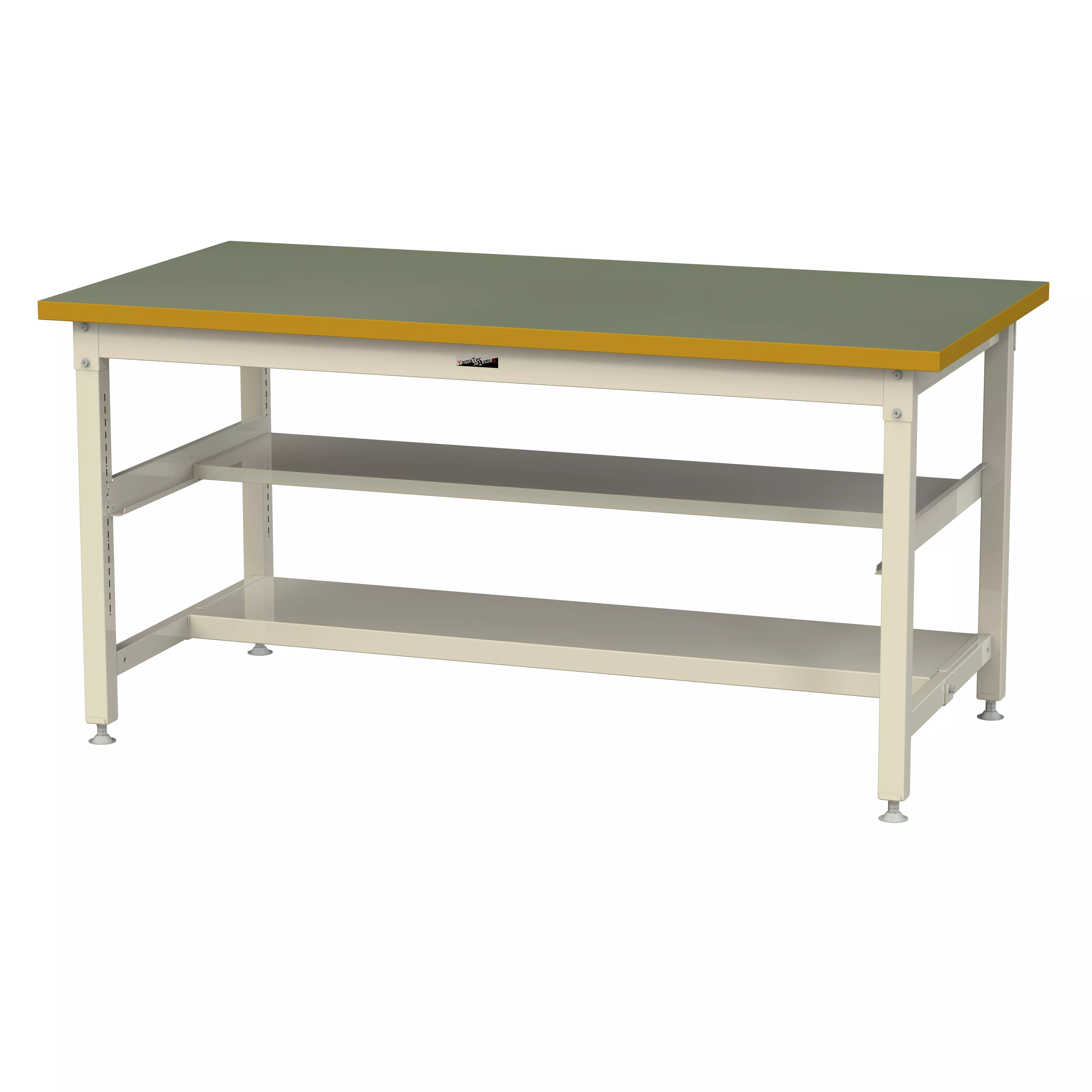 スーパータイプ 固定式 中間棚付 H900mm(上下段半面棚板)