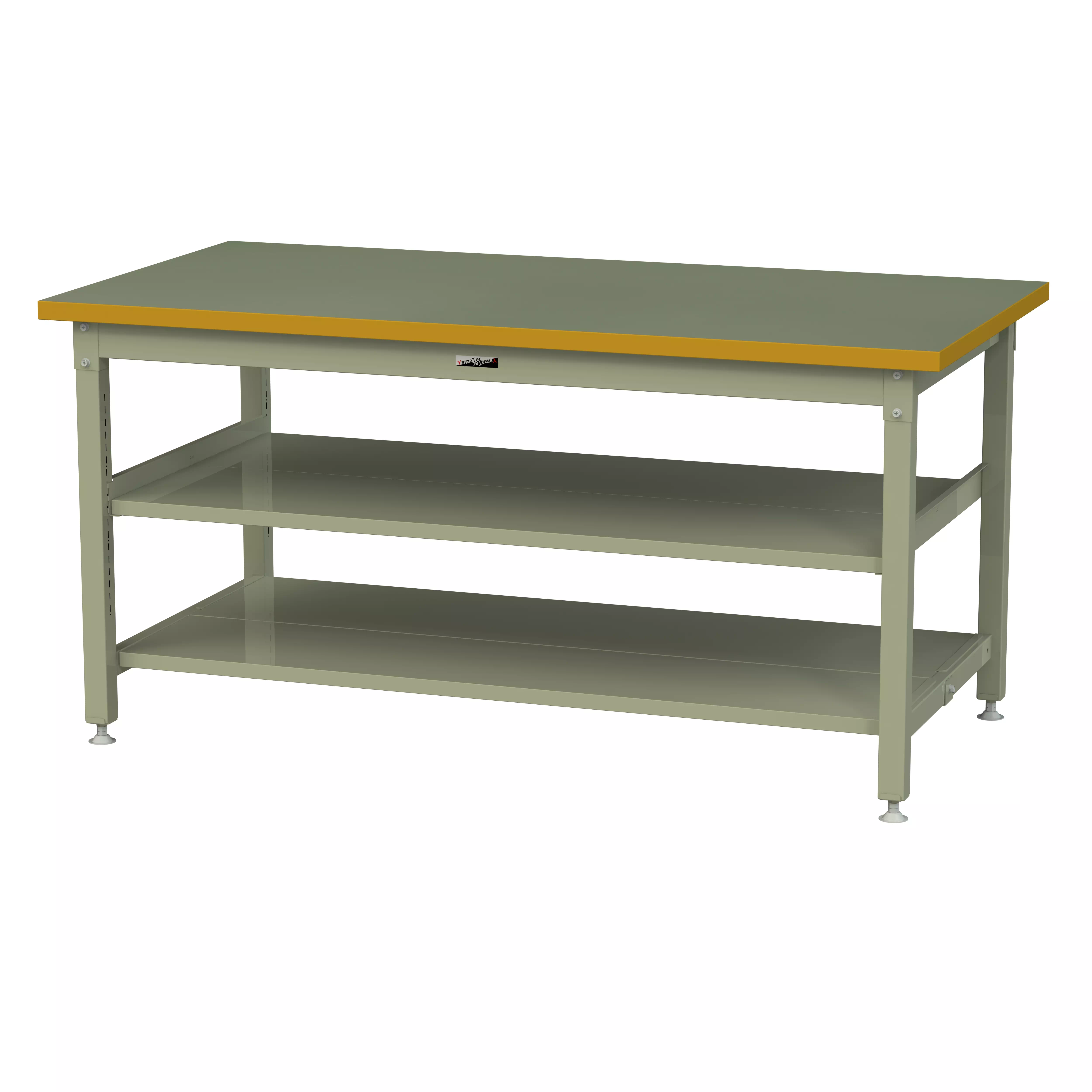 スーパータイプ 固定式 中間棚付 H900mm（上下段全面棚板）