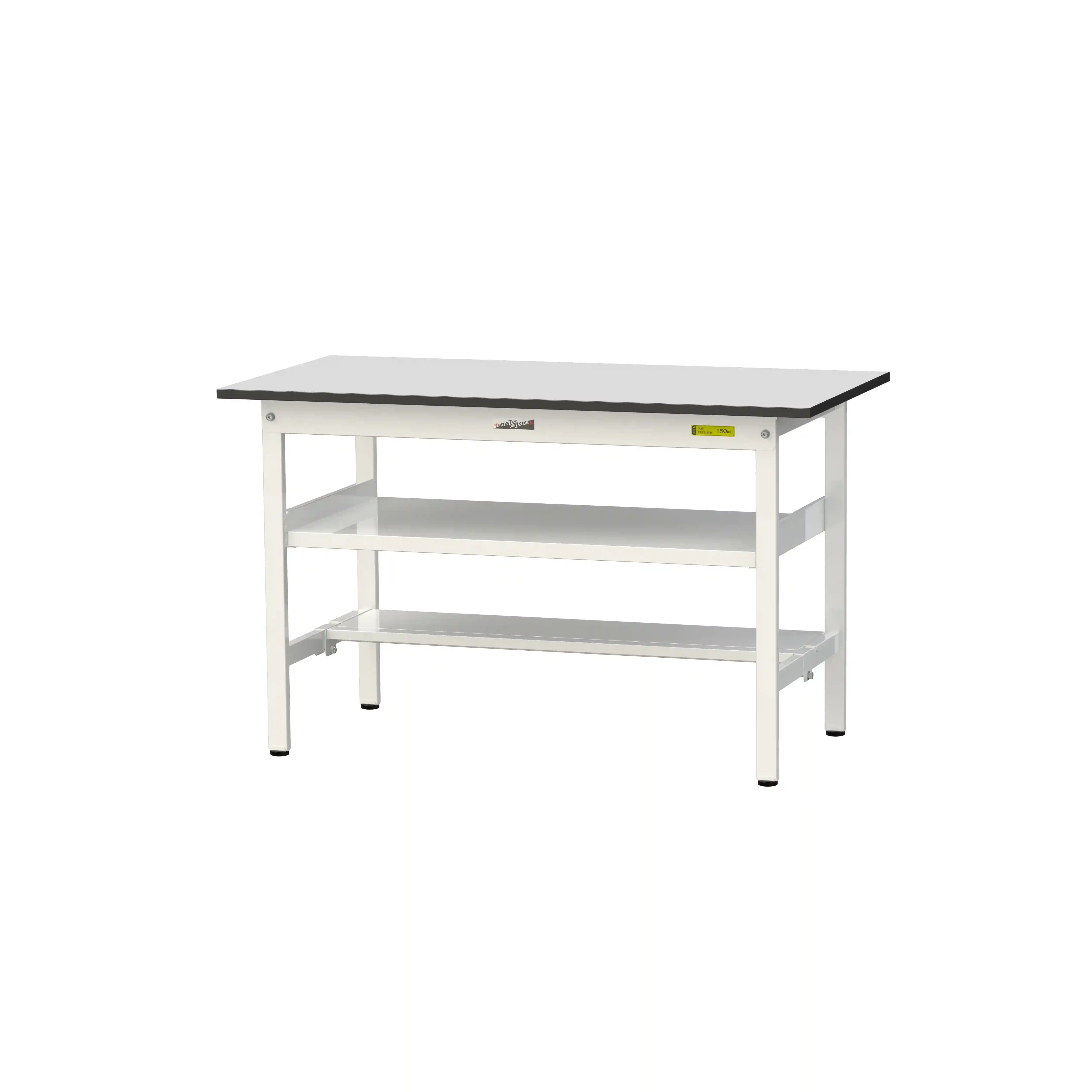150シリーズ固定式 中間棚付 RoHS2指令対応塩ビシート天板仕様 H740mm(下段半面棚板)