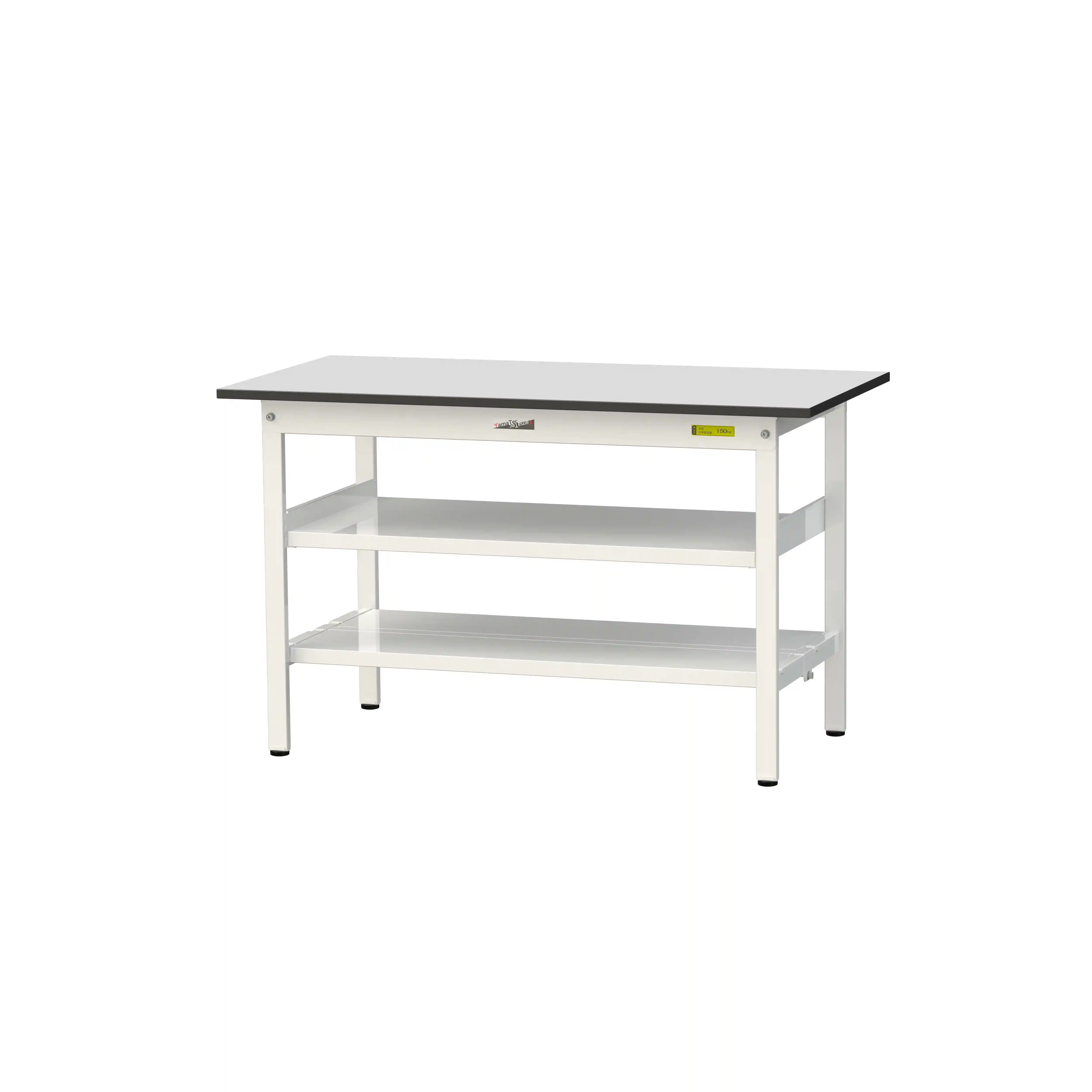 150シリーズ固定式 中間棚付 RoHS2指令対応塩ビシート天板仕様 H740mm（下段全面棚板）