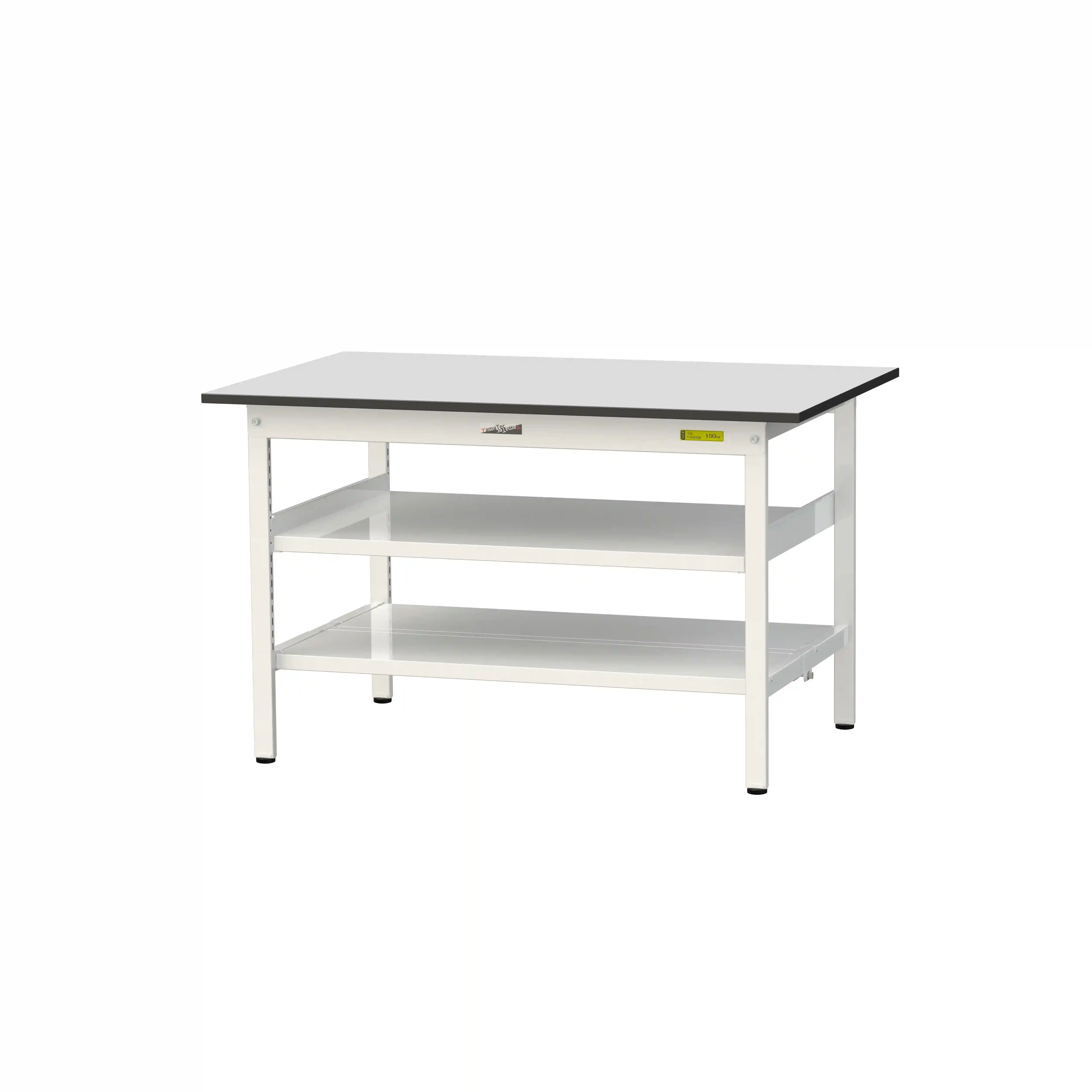 150シリーズ固定式 中間棚付 RoHS2指令対応塩ビシート天板仕様 H740mm(下段全面棚板)
