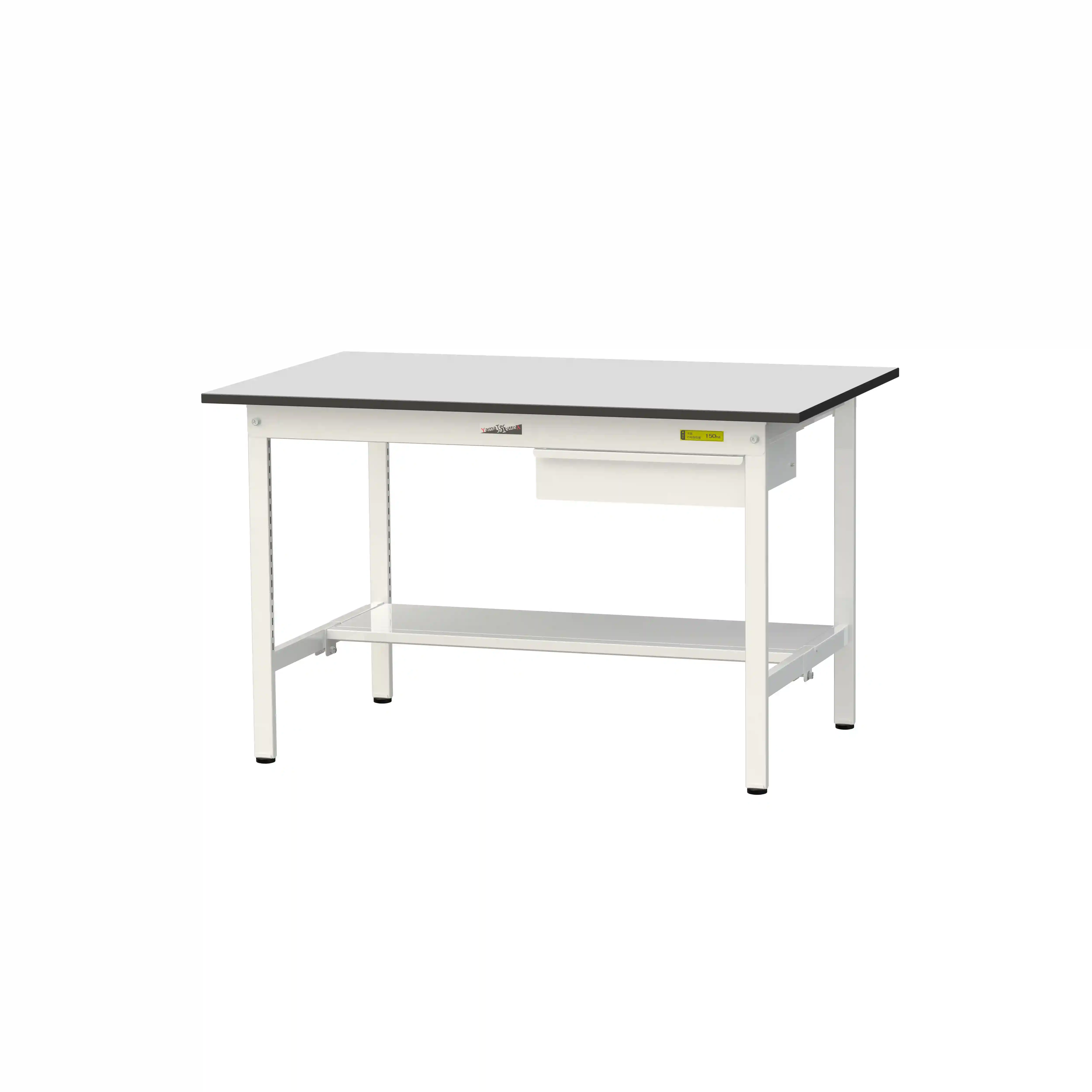 150シリーズ固定式 キャビネット付 RoHS2指令対応塩ビシート天板仕様 H740mm(下段半面棚板)