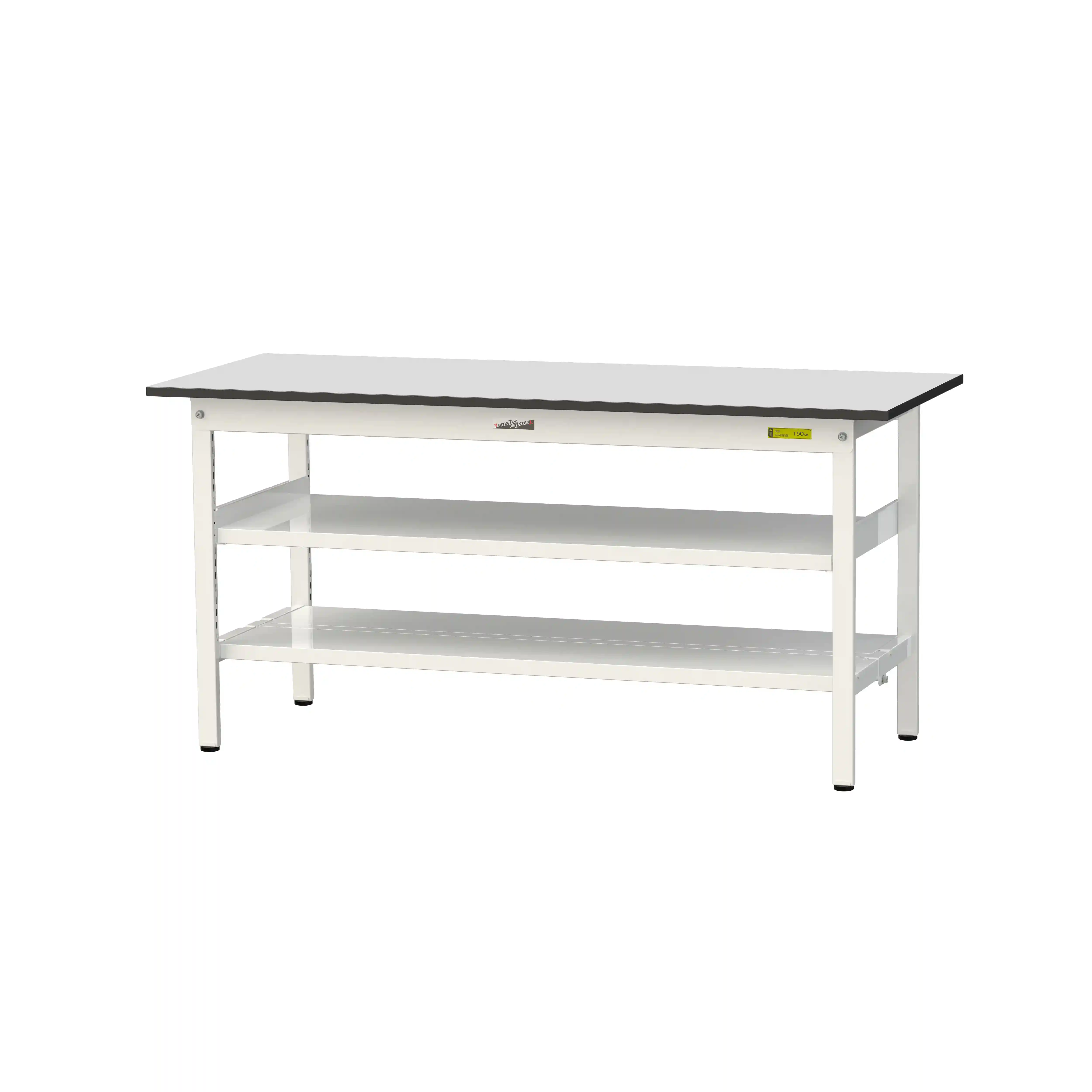 150シリーズ固定式 中間棚付 RoHS2指令対応塩ビシート天板仕様 H740mm（下段全面棚板）