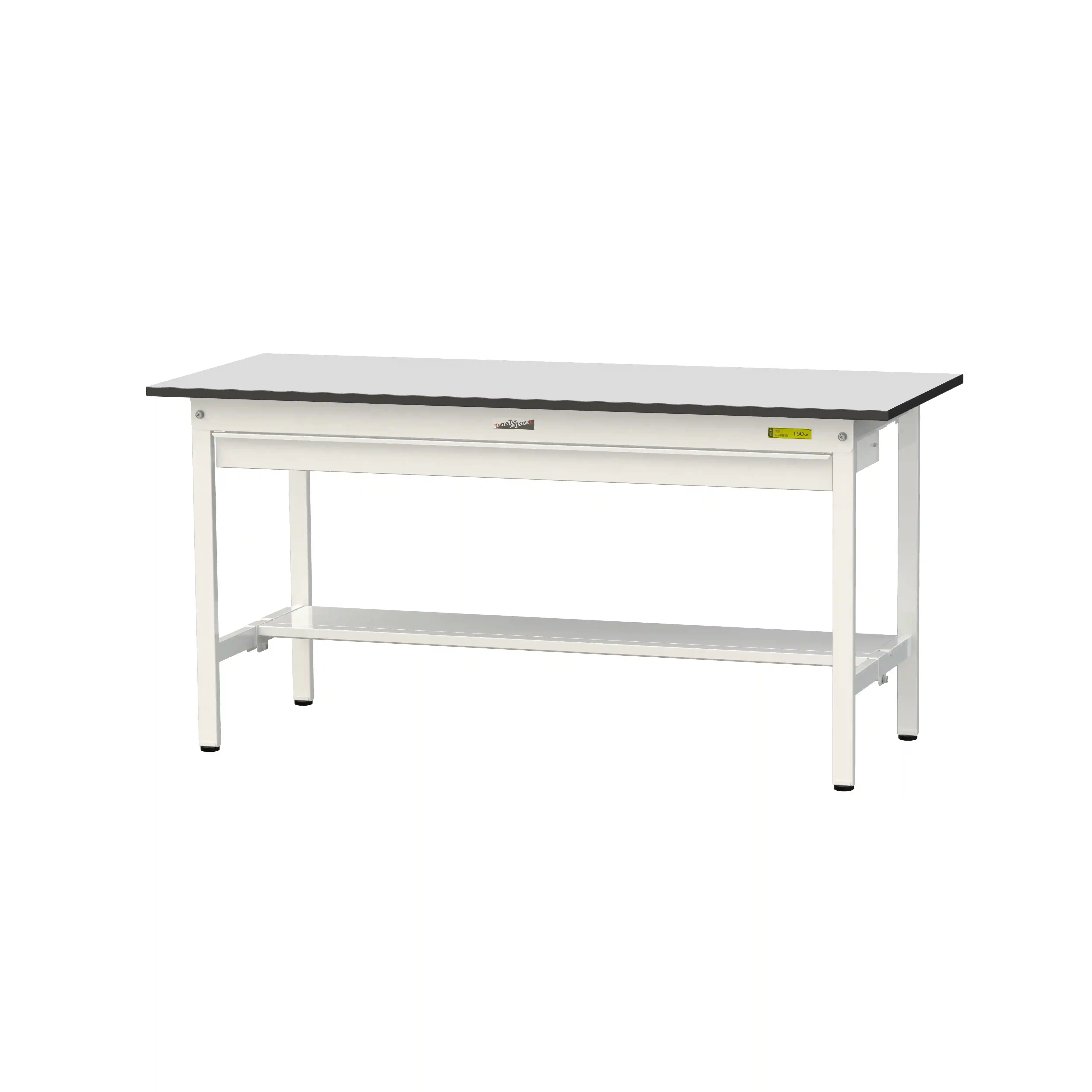 150シリーズ固定式 ワイド引出し付 RoHS2指令対応塩ビシート天板仕様 H740mm(下段半面棚板)