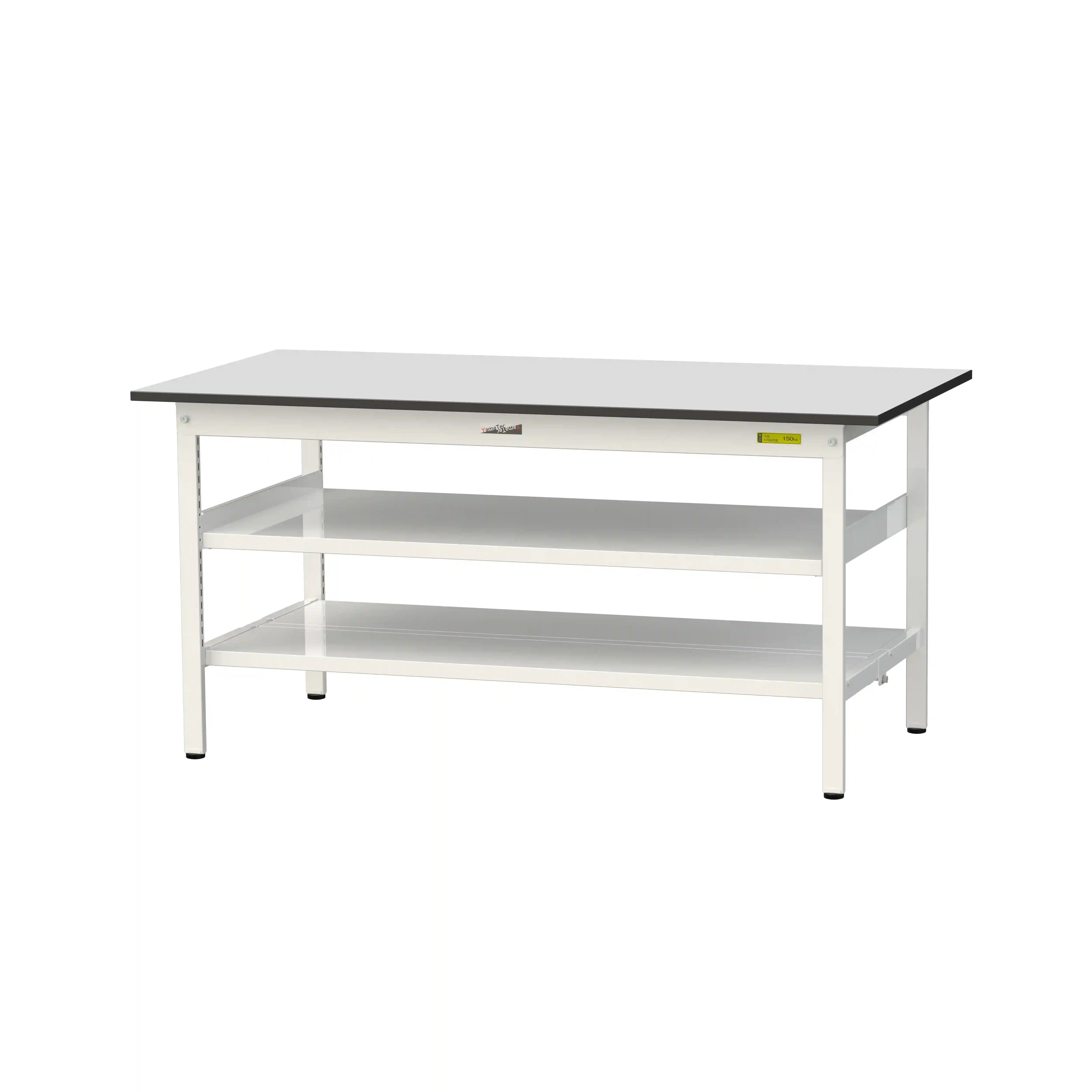 150シリーズ固定式 中間棚付 RoHS2指令対応塩ビシート天板仕様 H740mm（下段全面棚板）