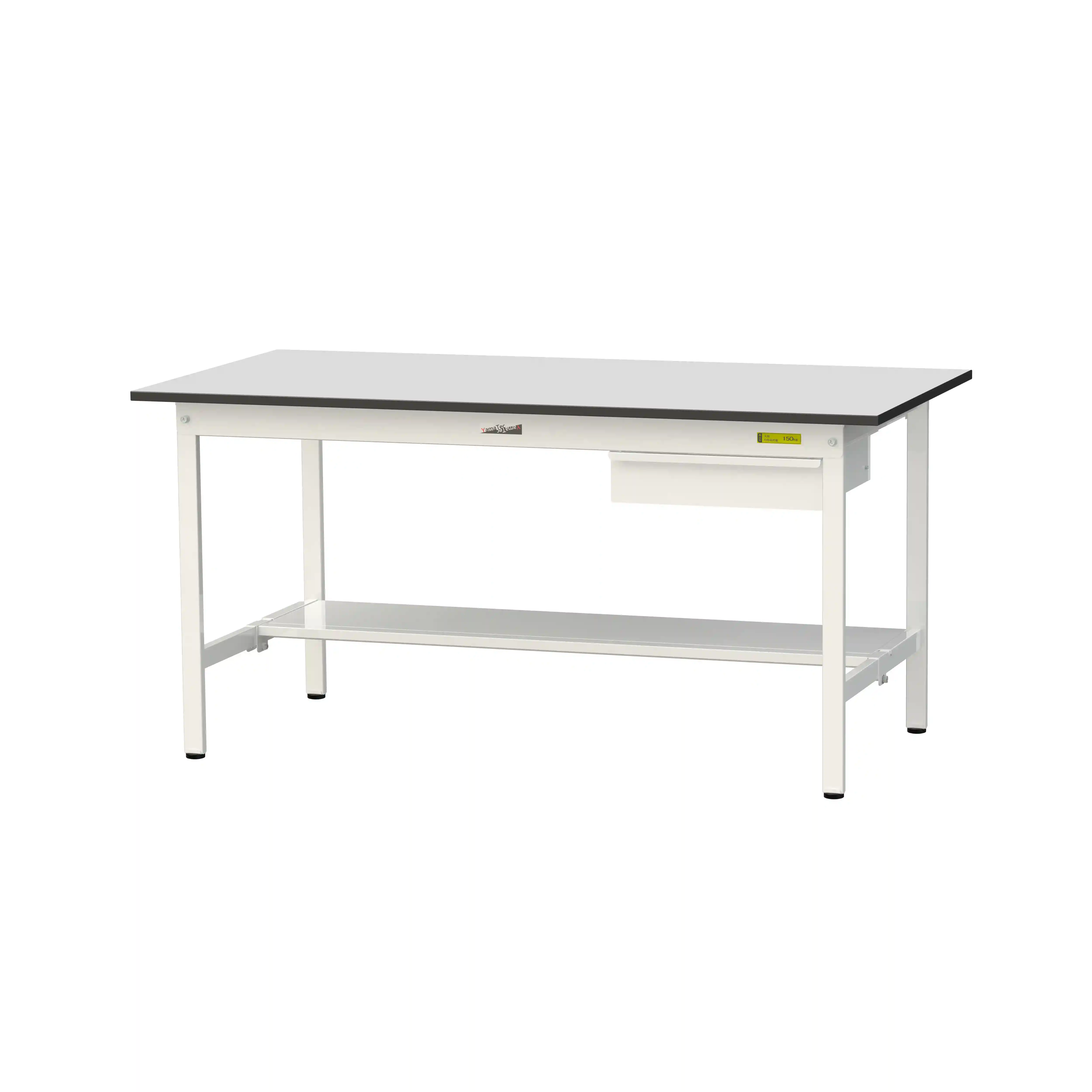 150シリーズ固定式 キャビネット付 RoHS2指令対応塩ビシート天板仕様 H740mm(下段半面棚板)