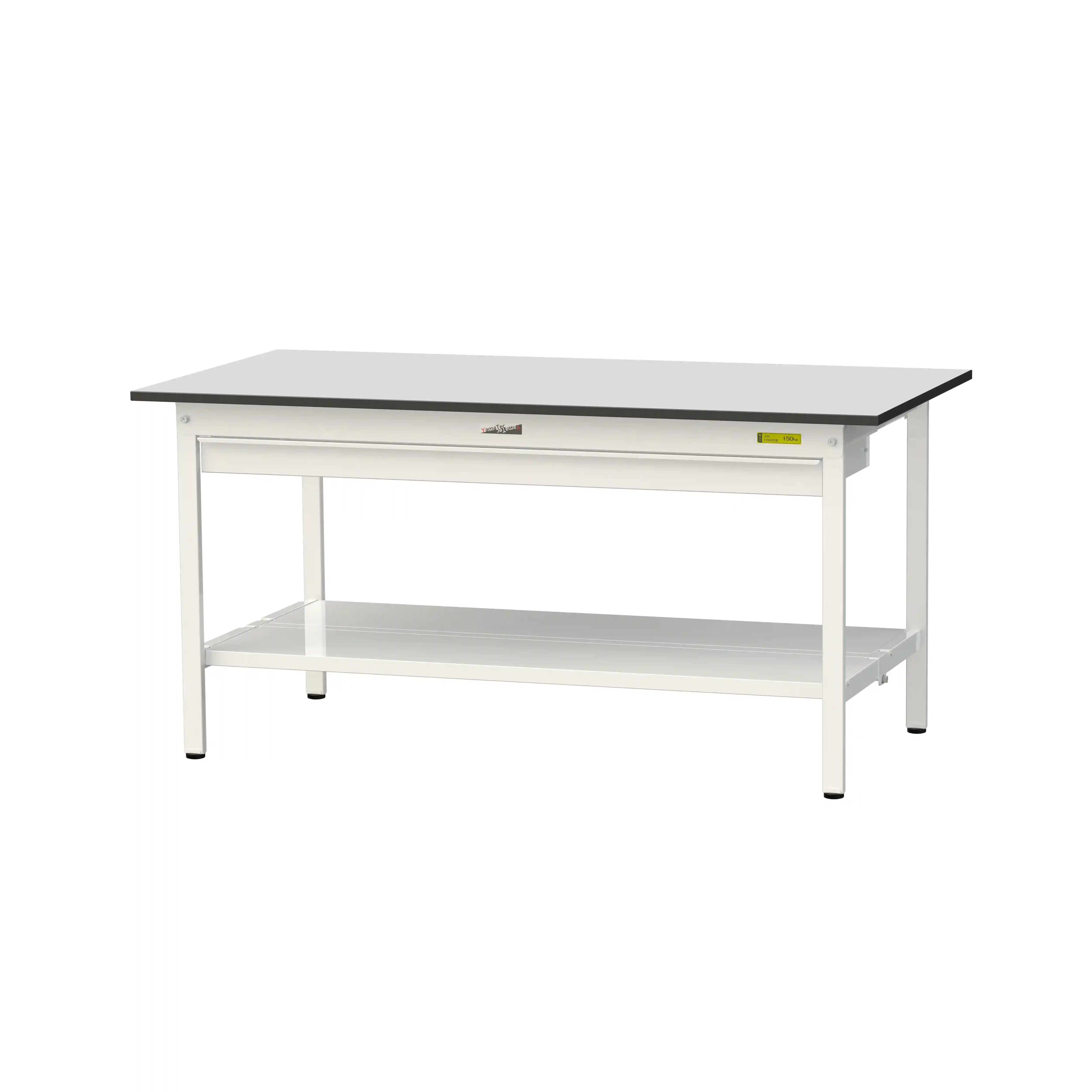 150シリーズ固定式 ワイド引出し付 RoHS2指令対応塩ビシート天板仕様 H740mm(下段全面棚板)