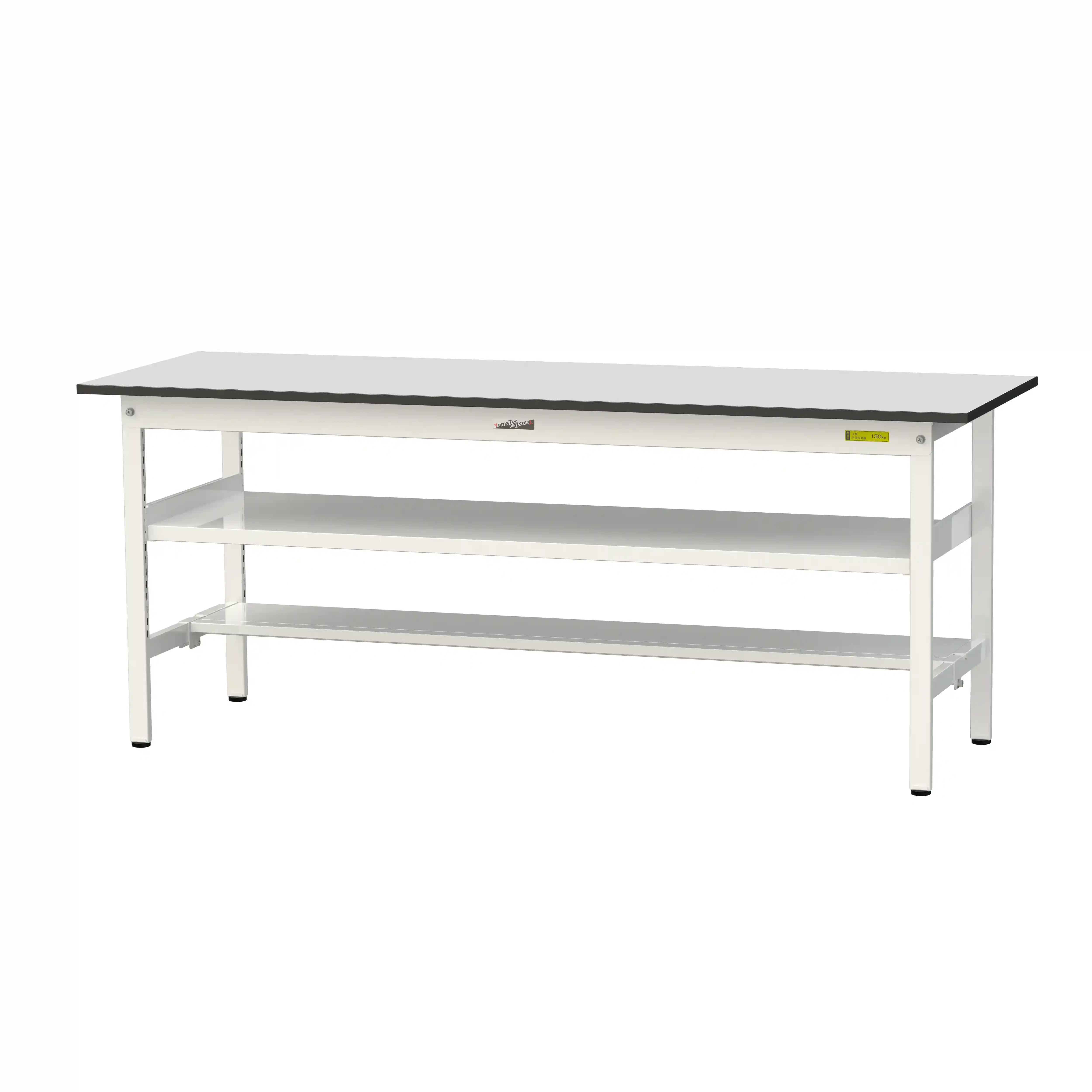 150シリーズ固定式 中間棚付 RoHS2指令対応塩ビシート天板仕様 H740mm(下段半面棚板)