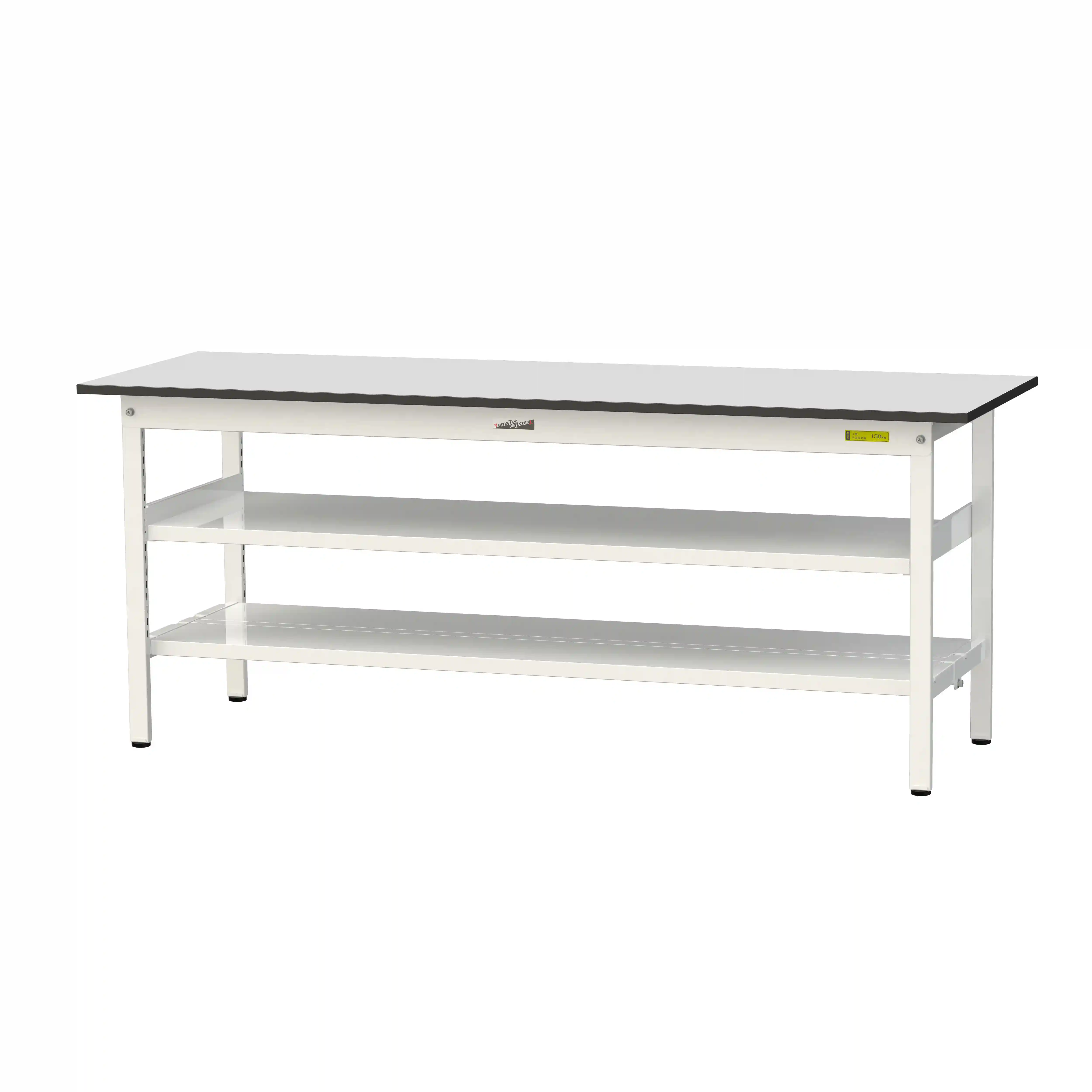 150シリーズ固定式 中間棚付 RoHS2指令対応塩ビシート天板仕様 H740mm(下段全面棚板)