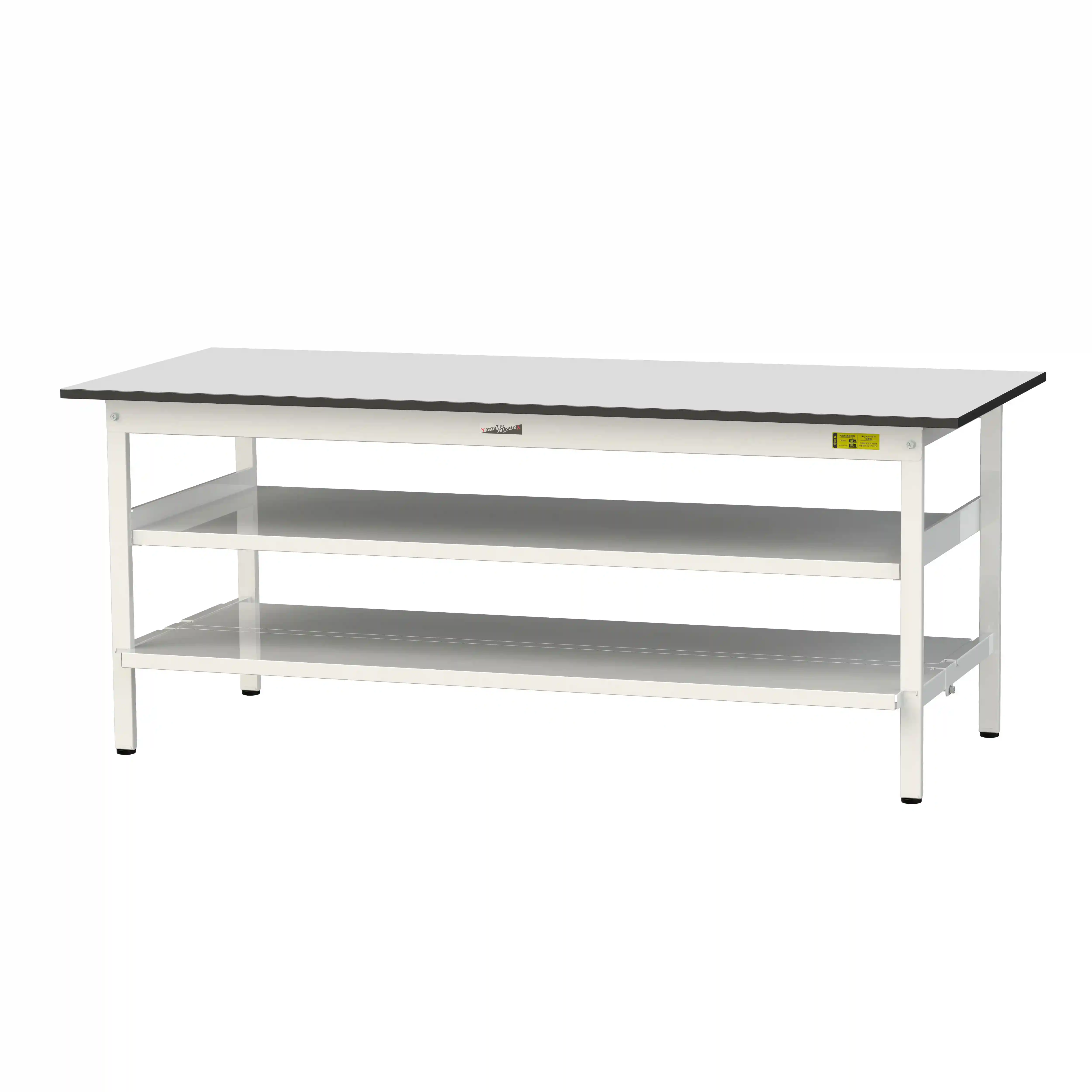 150シリーズ固定式 中間棚付 RoHS2指令対応塩ビシート天板仕様 H740mm(下段全面棚板)