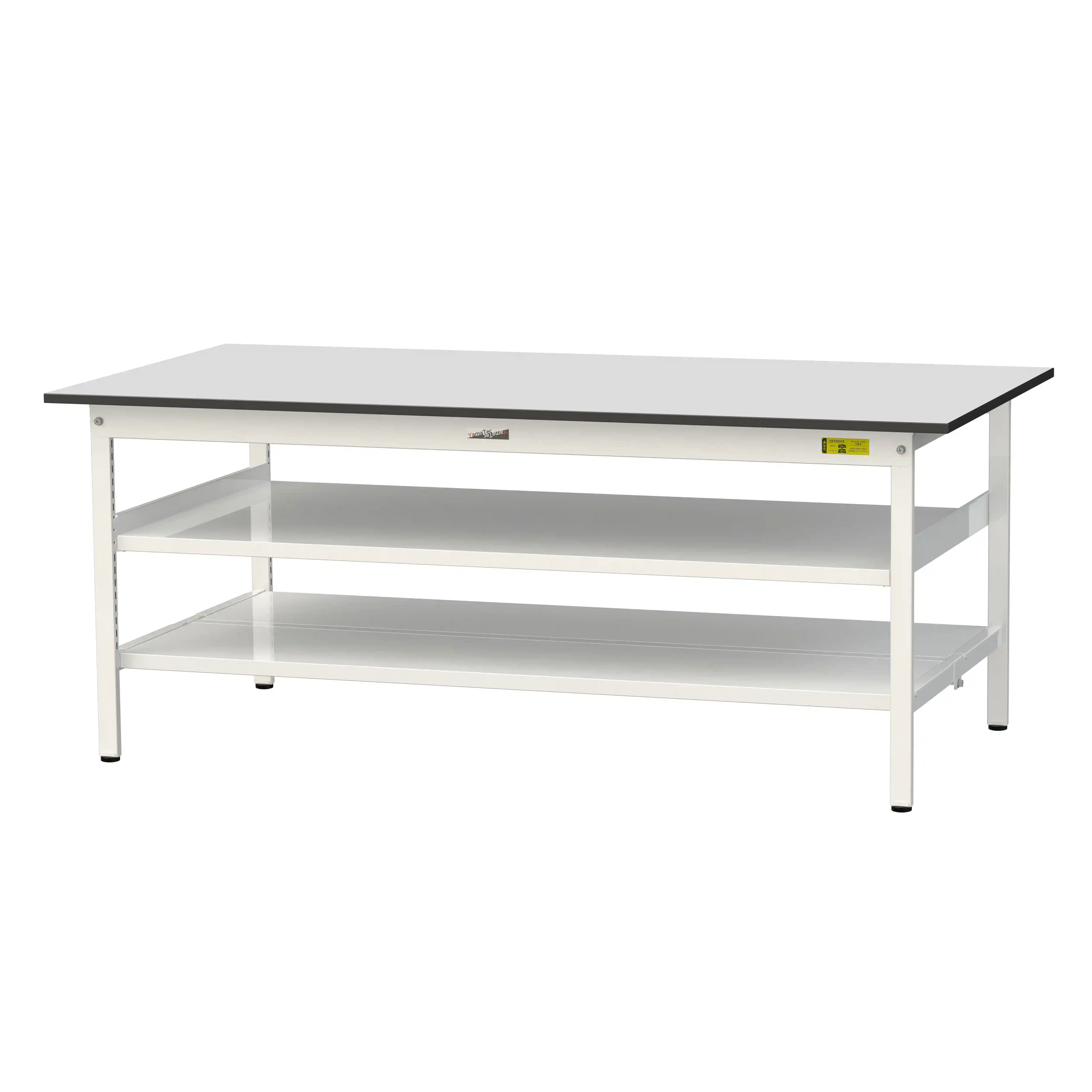 150シリーズ固定式 中間棚付 RoHS2指令対応塩ビシート天板仕様 H740mm(下段全面棚板)