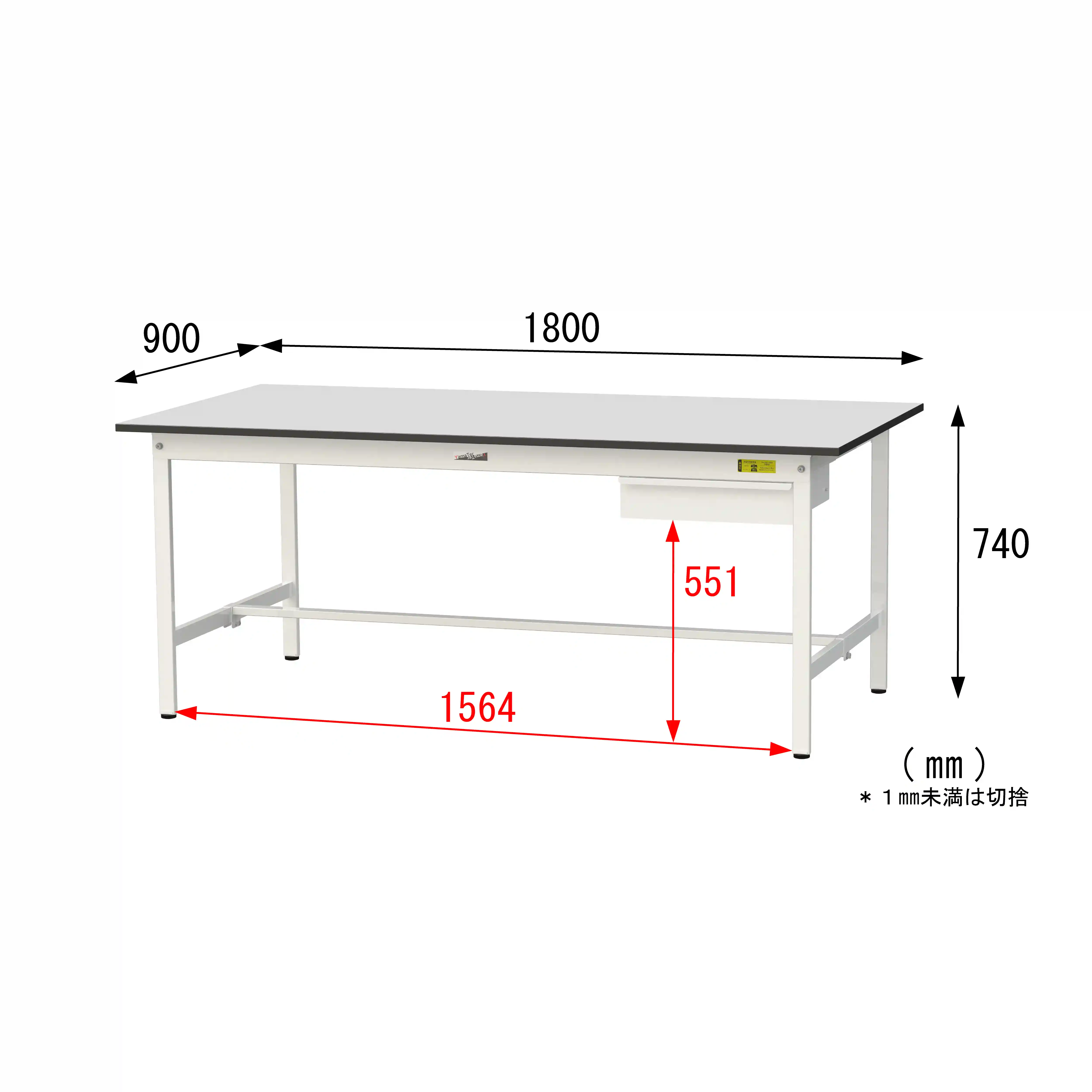150シリーズ固定式 キャビネット付 RoHS2指令対応塩ビシート天板仕様 H740mm