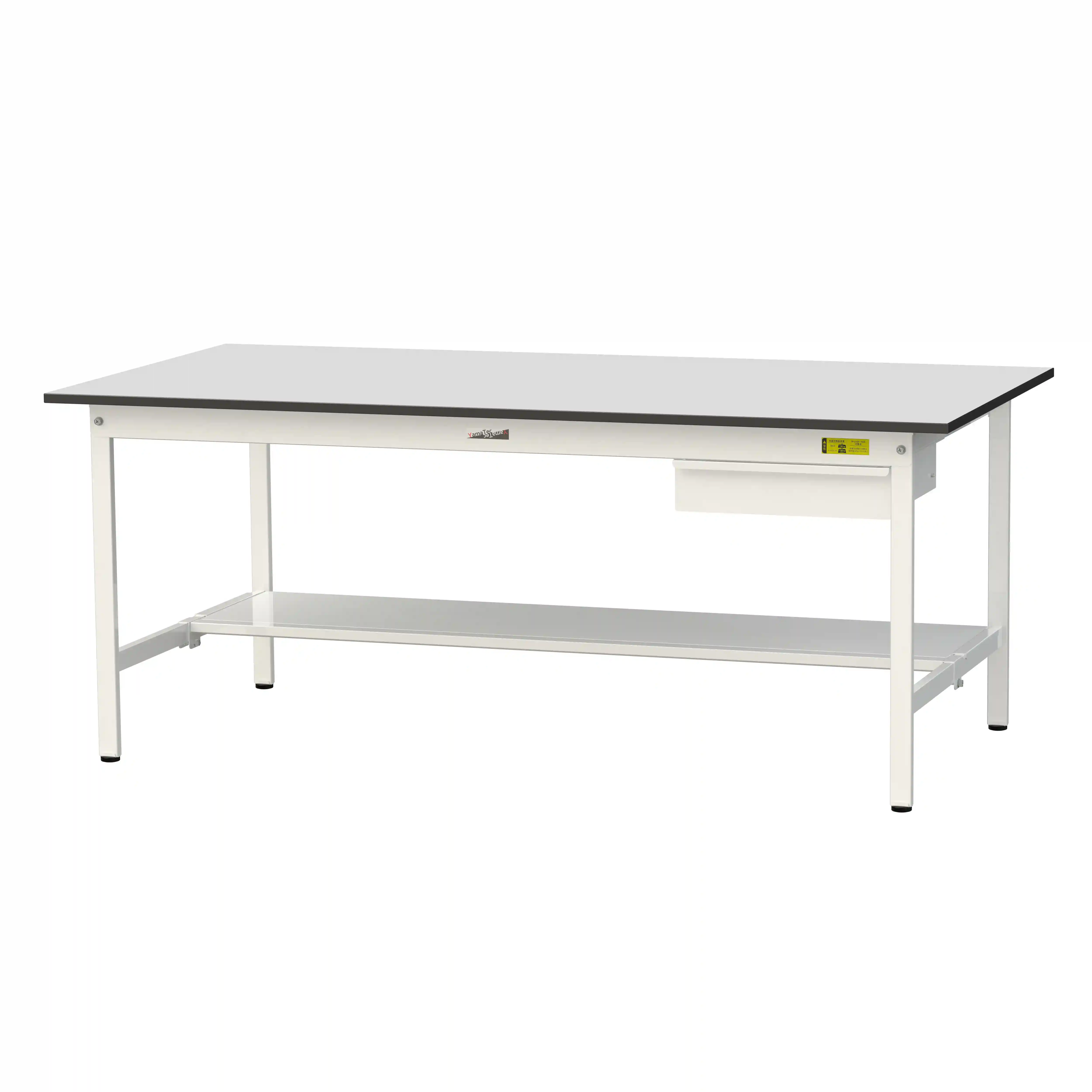 150シリーズ固定式 キャビネット付 RoHS2指令対応塩ビシート天板仕様 H740mm（下段半面棚板）