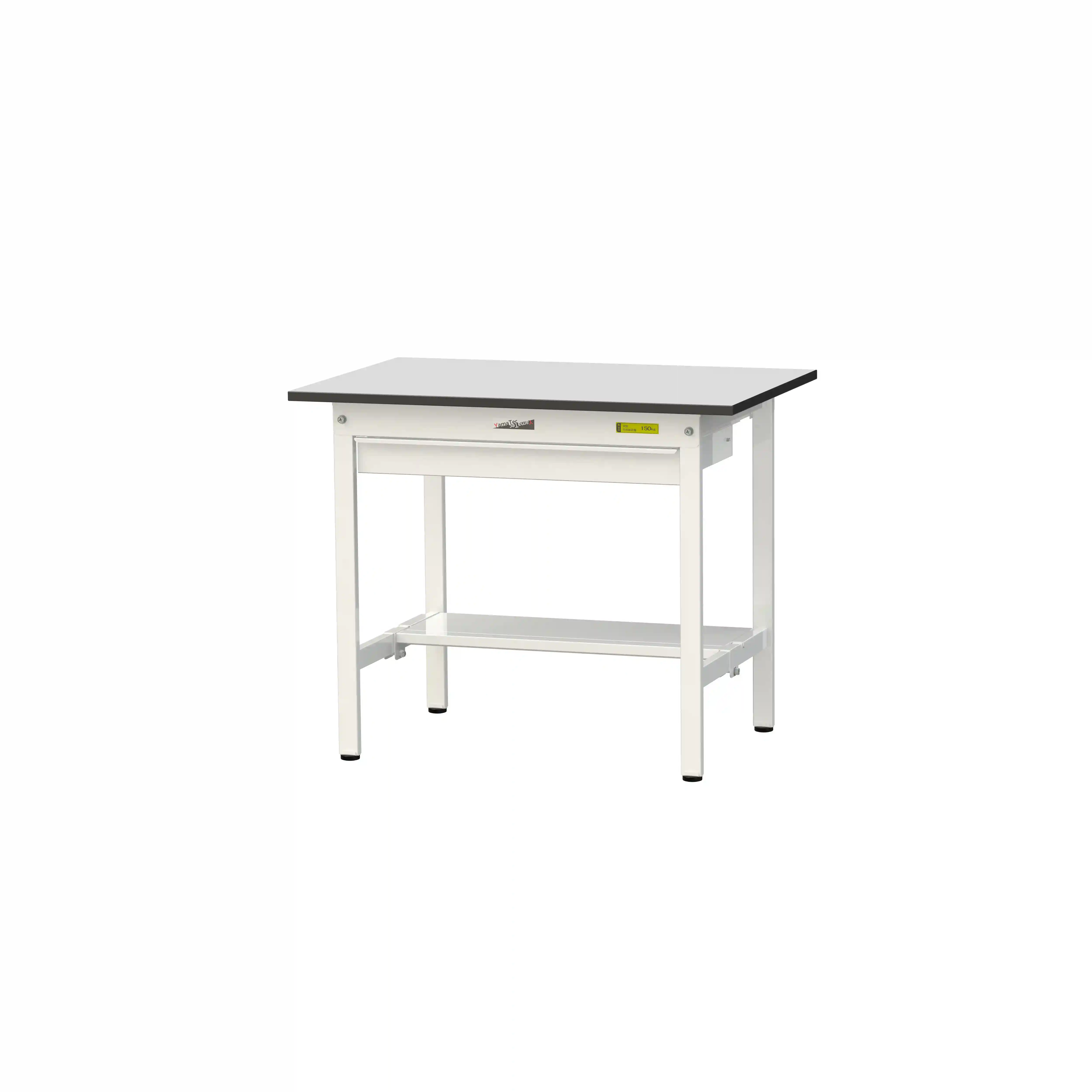 150シリーズ固定式 ワイド引出し付 RoHS2指令対応塩ビシート天板仕様 H740mm(下段半面棚板)