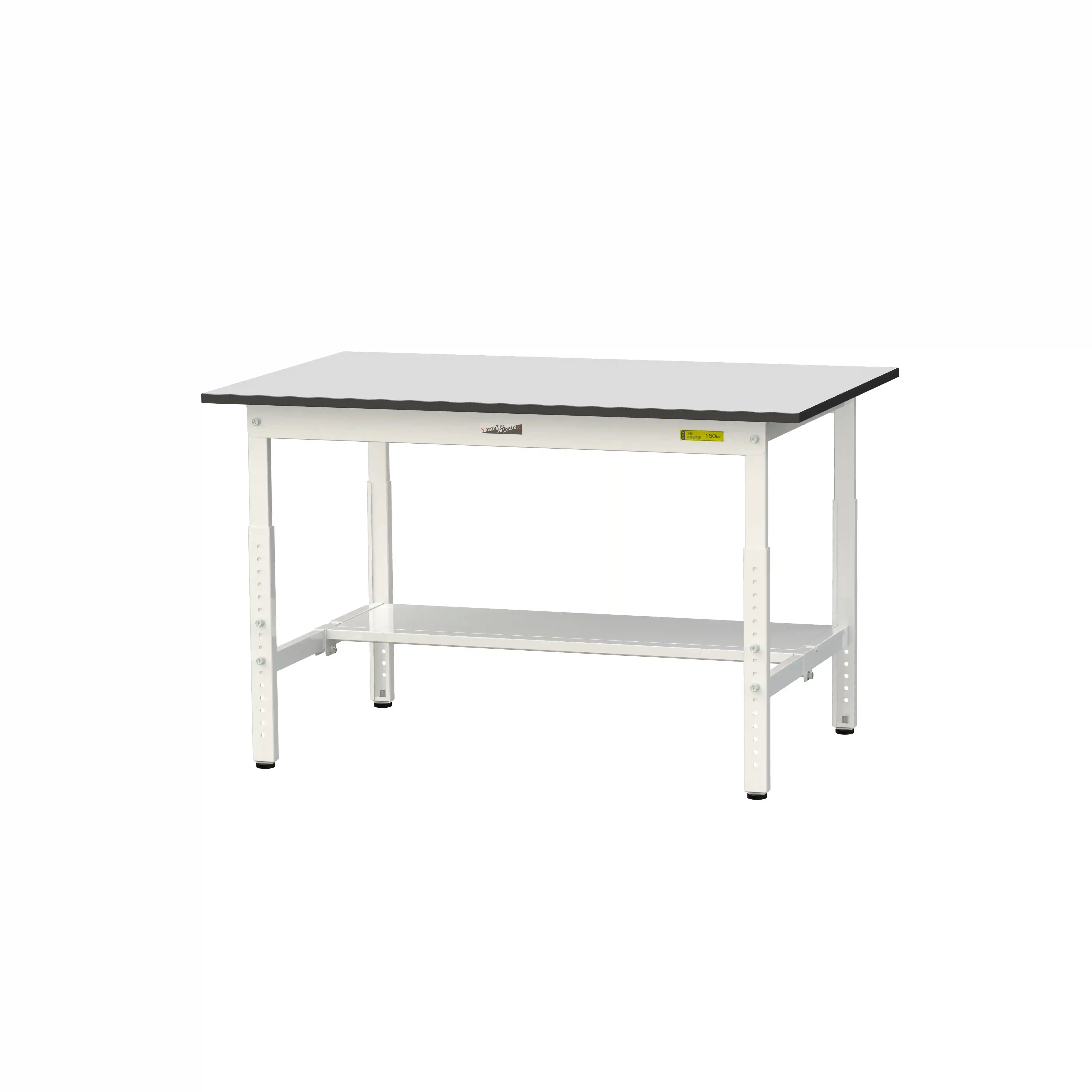 150シリーズ 高さ調整タイプ RoHS2指令対応塩ビシート天板仕様 H600㎜~H900㎜(下段半面棚板)