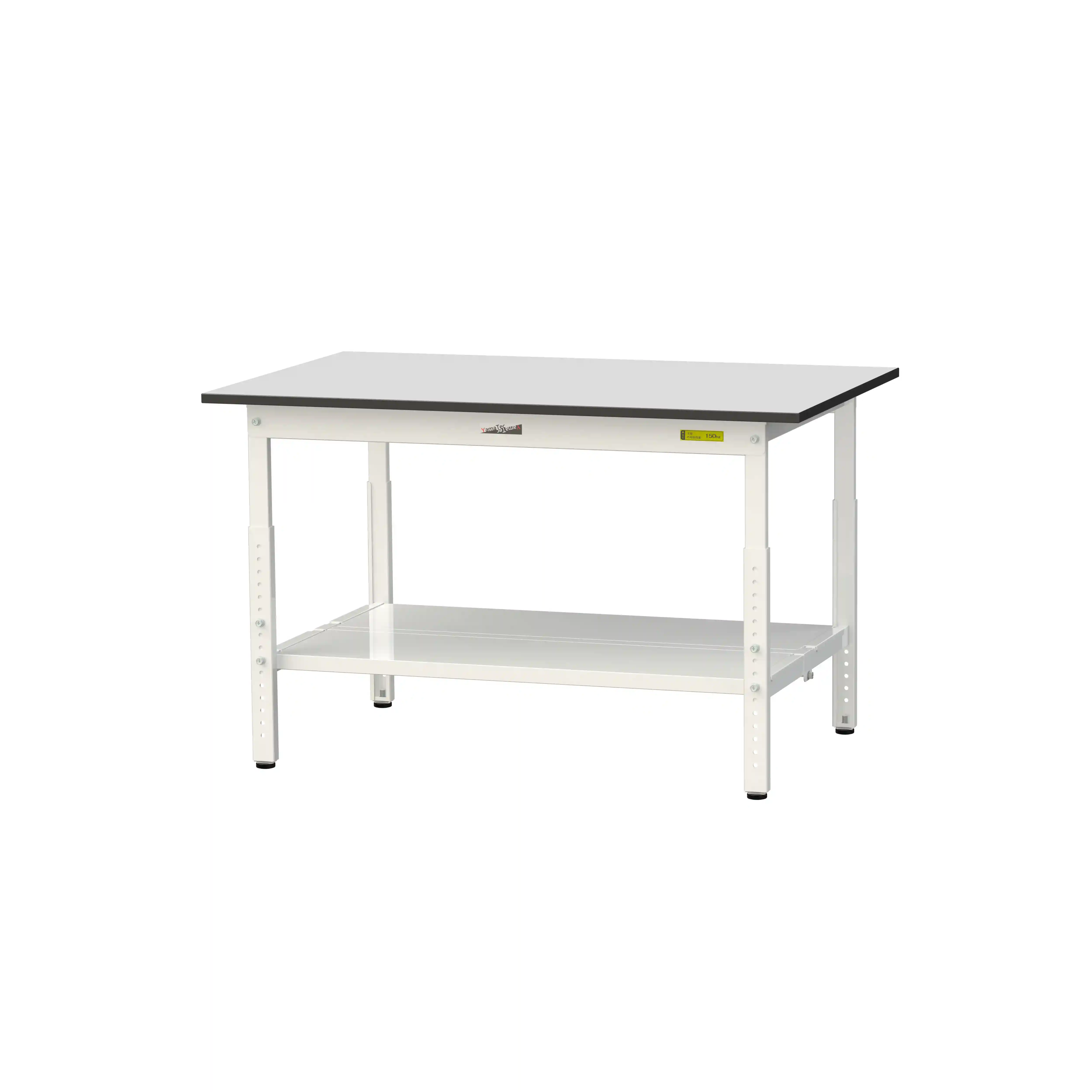 150シリーズ 高さ調整タイプ RoHS2指令対応塩ビシート天板仕様 H600㎜~H900㎜(下段全面棚板)