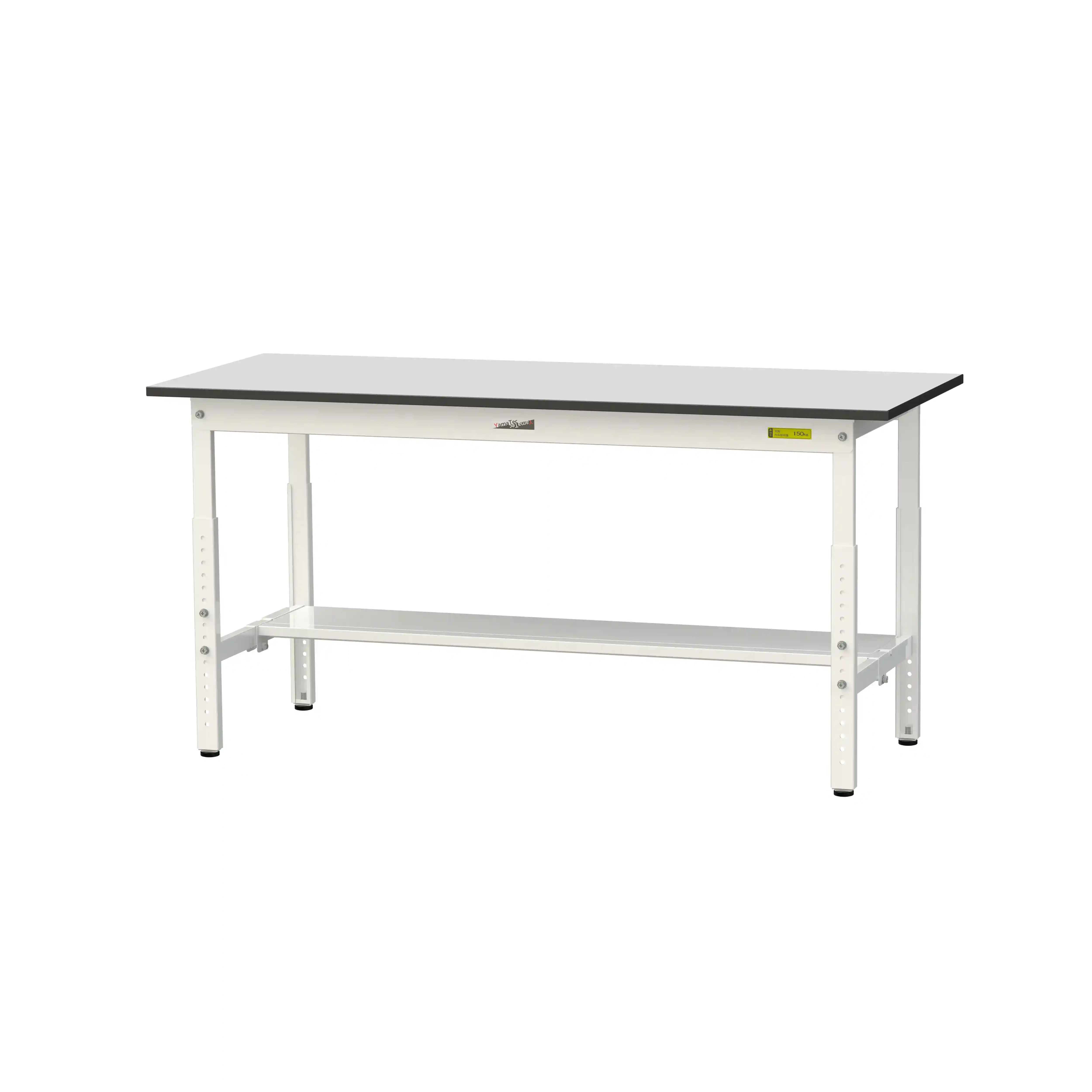 150シリーズ 高さ調整タイプ RoHS2指令対応塩ビシート天板仕様 H600㎜~H900㎜(下段半面棚板)