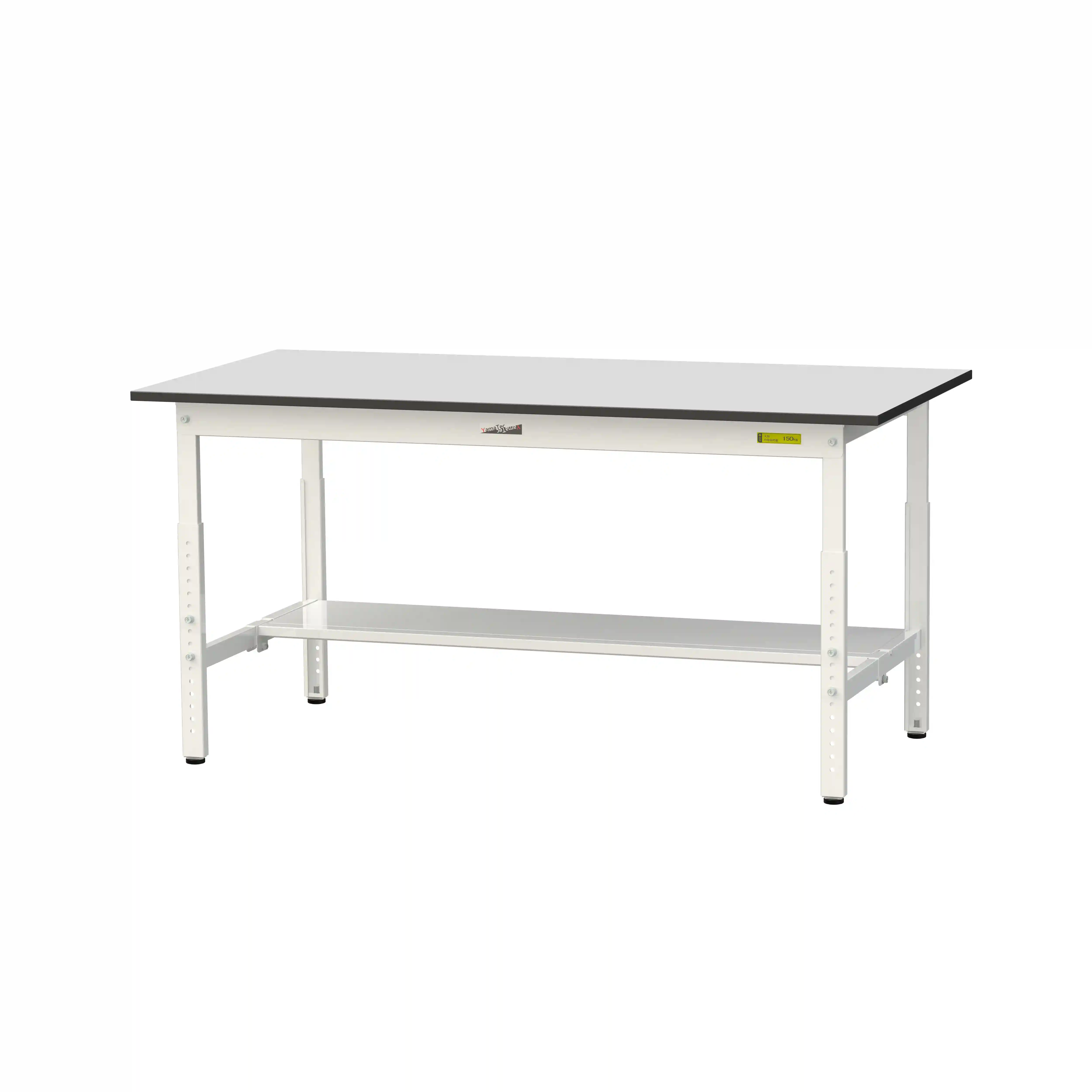 150シリーズ 高さ調整タイプ RoHS2指令対応塩ビシート天板仕様 H600㎜~H900㎜(下段半面棚板)