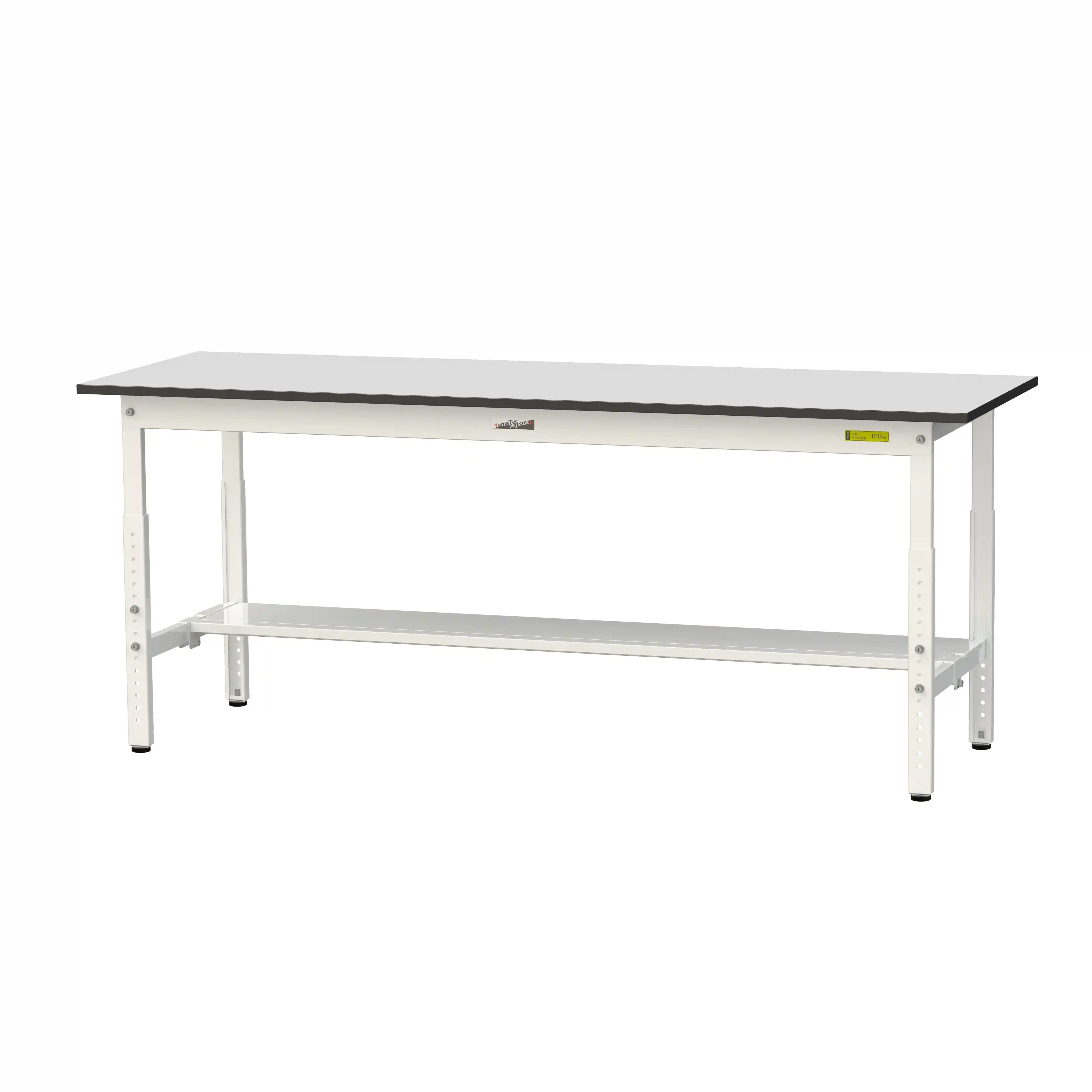 150シリーズ 高さ調整タイプ RoHS2指令対応塩ビシート天板仕様 H600㎜~H900㎜(下段半面棚板)