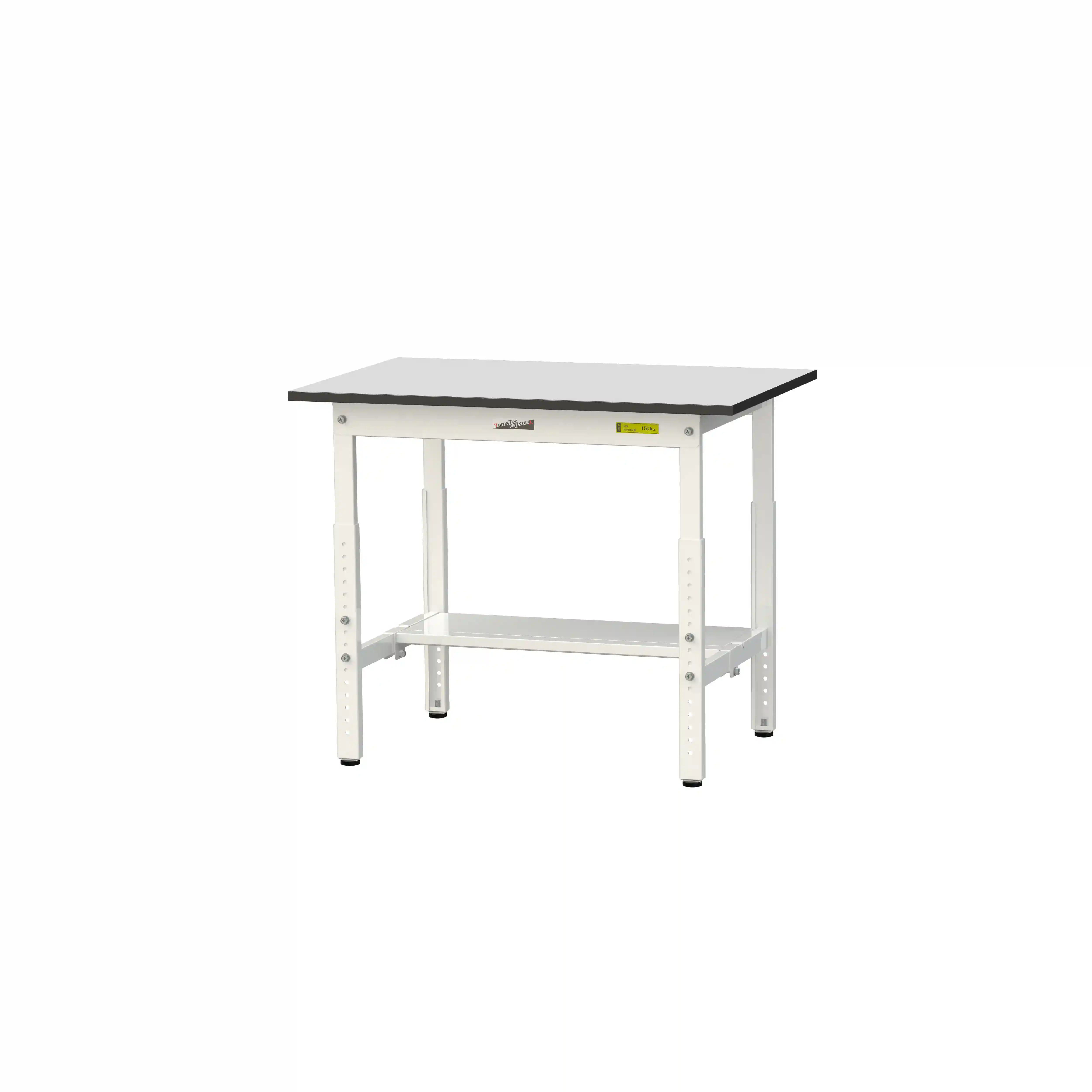150シリーズ 高さ調整タイプ RoHS2指令対応塩ビシート天板仕様 H600㎜~H900㎜(下段半面棚板)