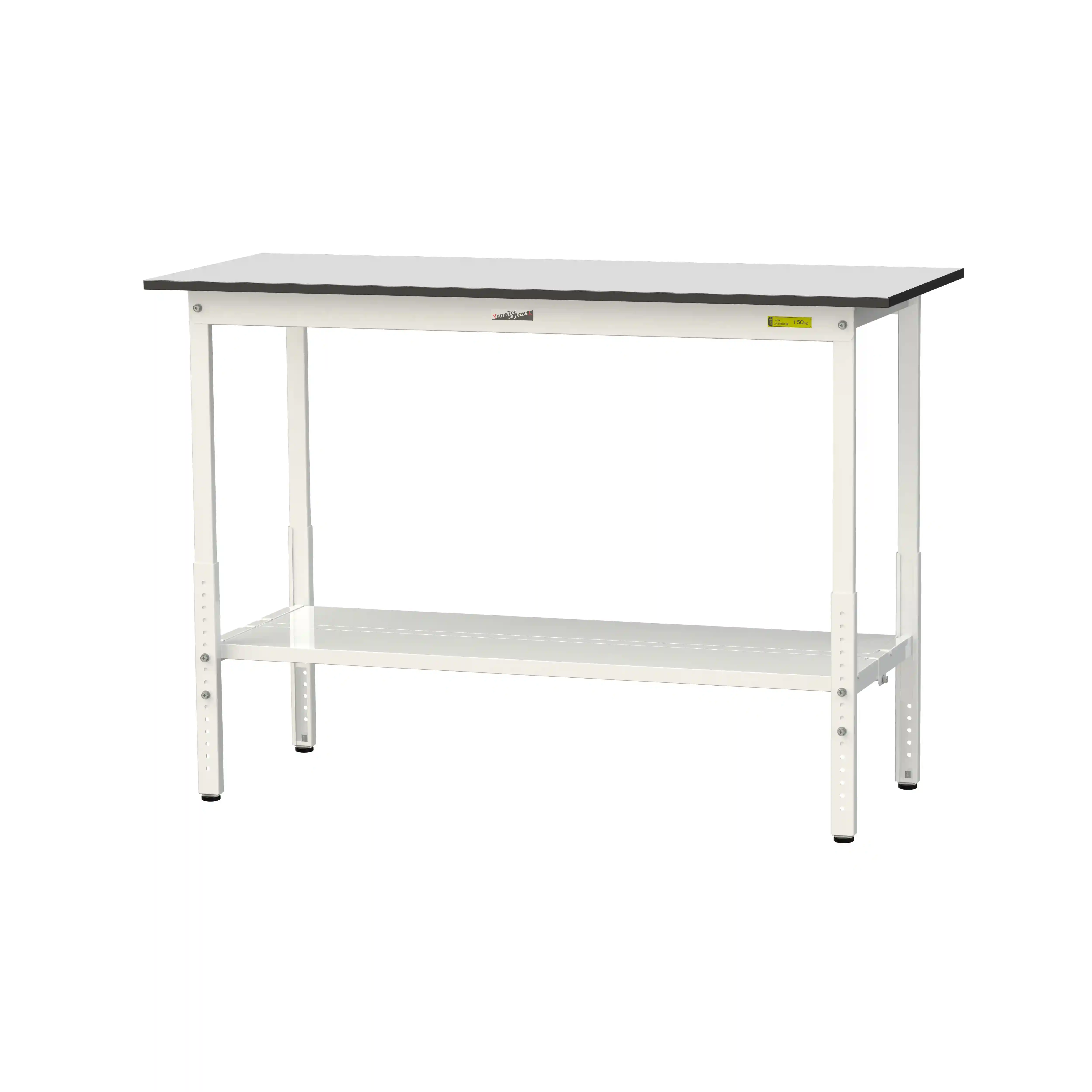 150シリーズ 高さ調整タイプ RoHS2指令対応塩ビシート天板仕様 H900㎜~H1200㎜(下段全面棚板)