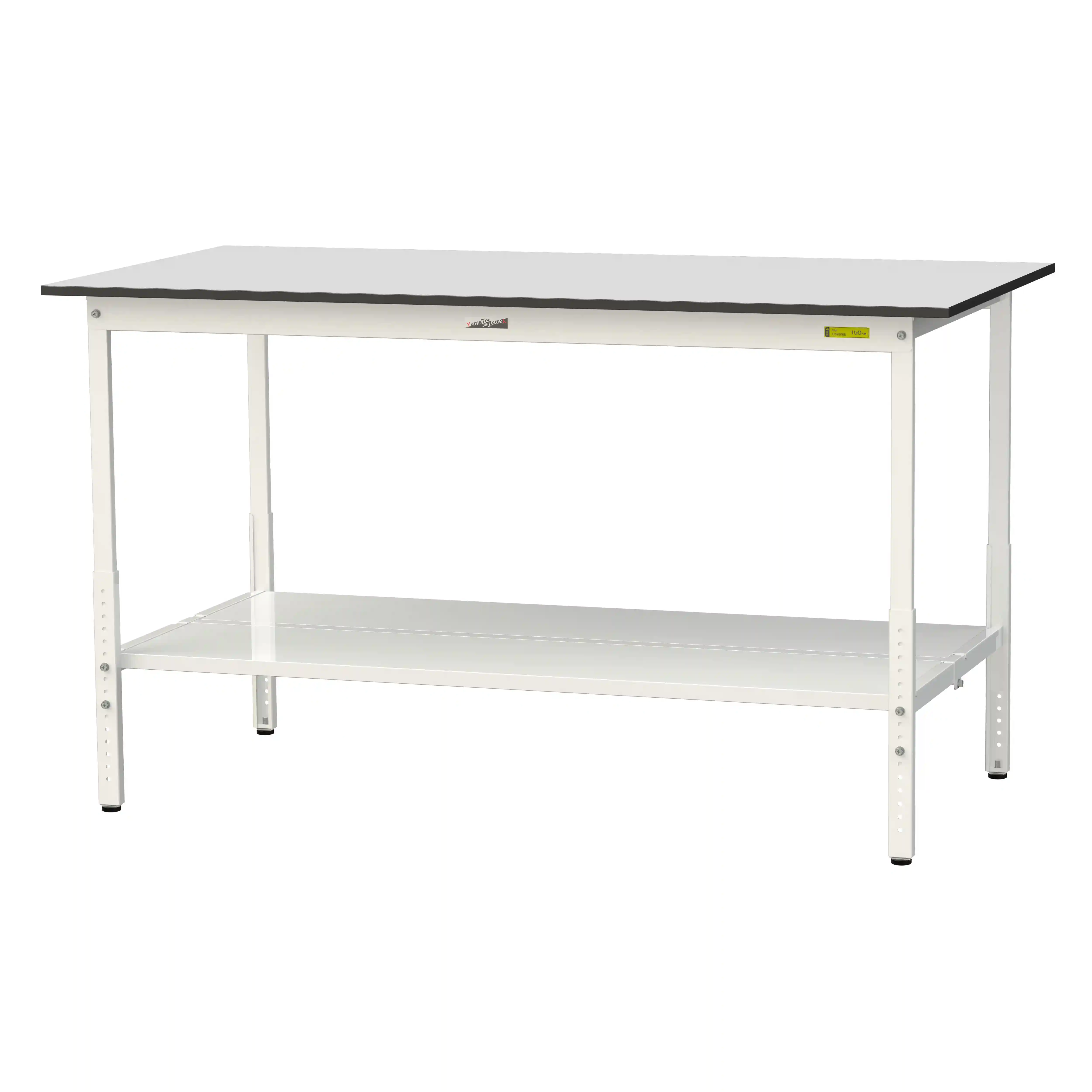 150シリーズ 高さ調整タイプ RoHS2指令対応塩ビシート天板仕様 H900㎜~H1200㎜(下段全面棚板)