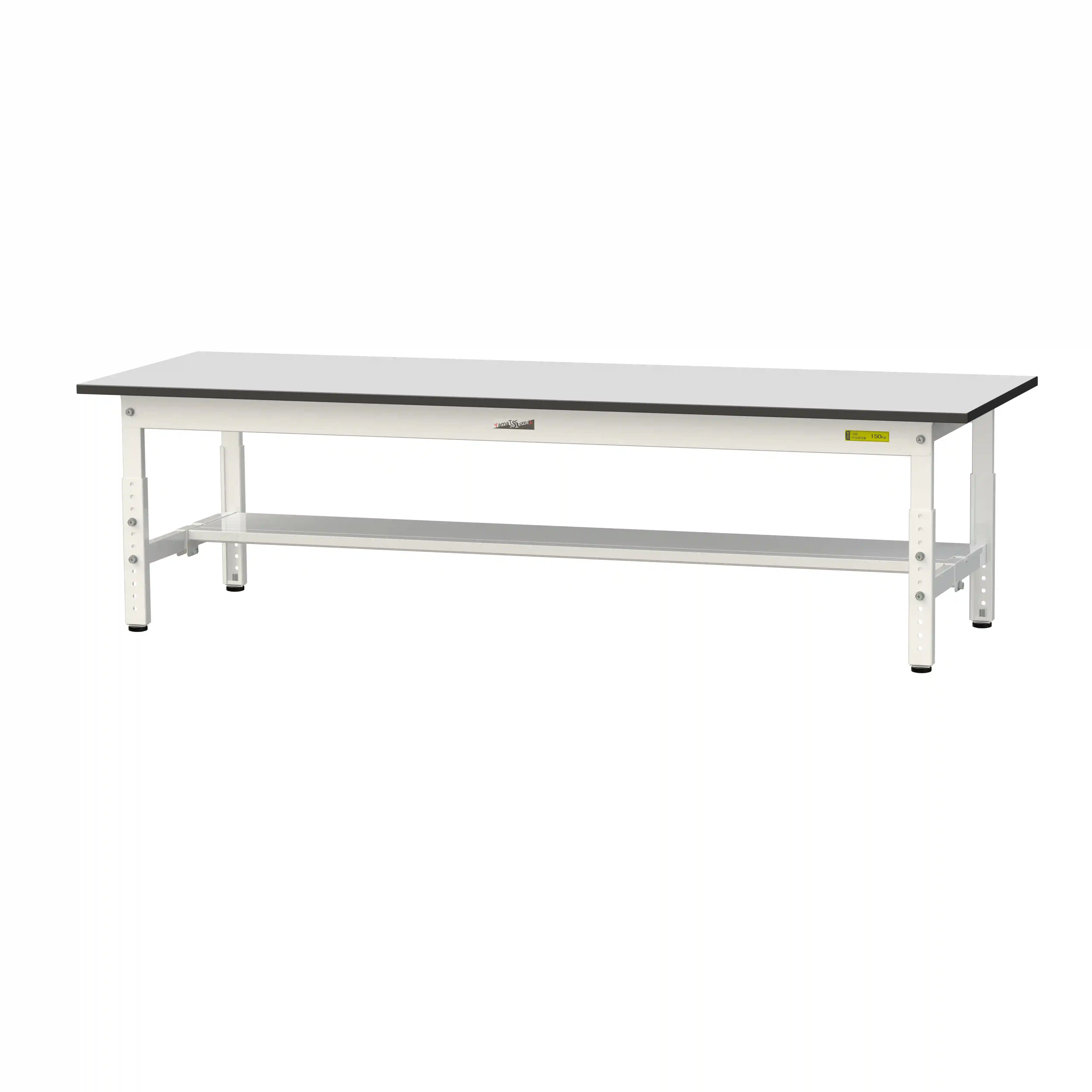 150シリーズ 高さ調整タイプ RoHS2指令対応塩ビシート天板仕様 H400㎜~H575㎜(下段半面棚板)