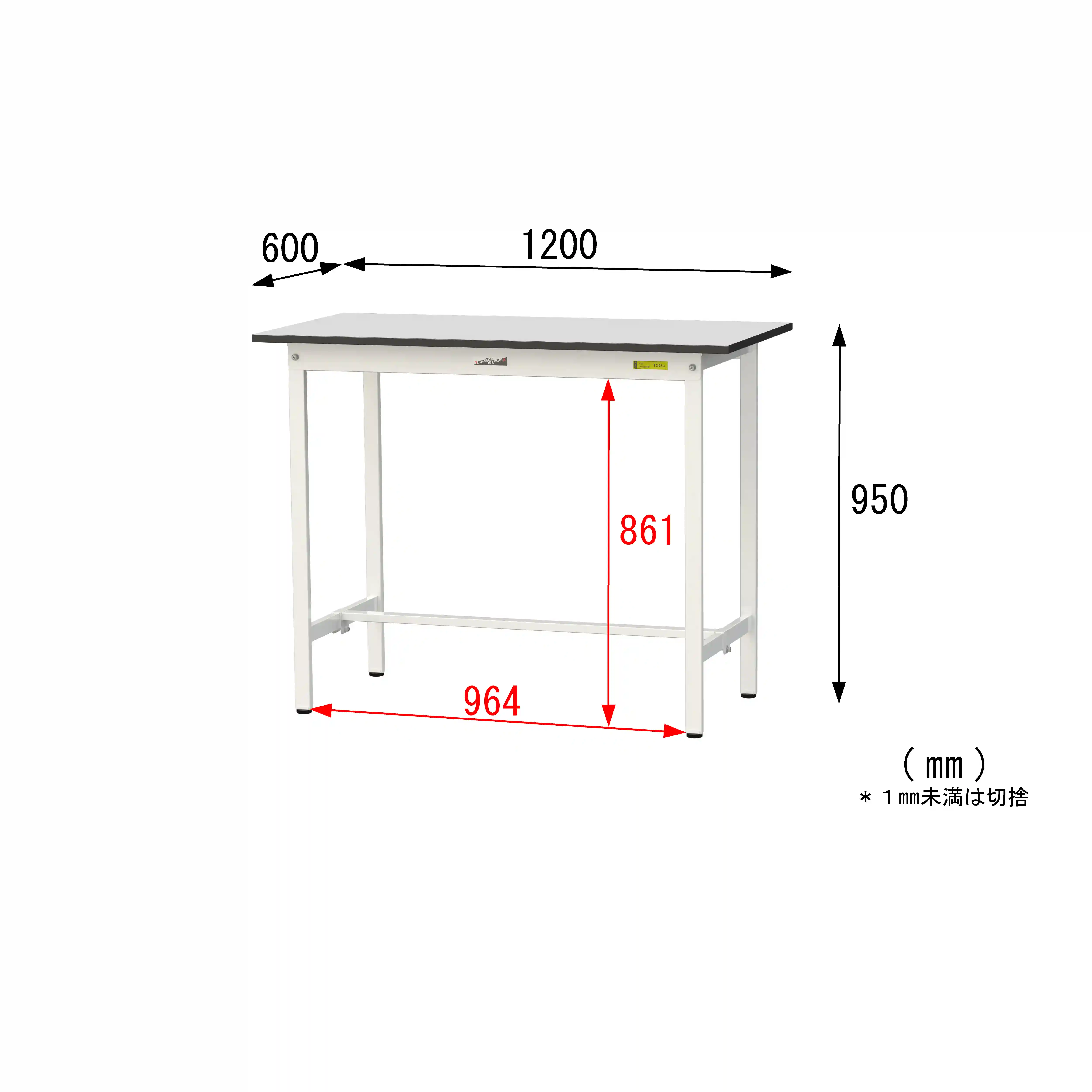 150シリーズ固定式 RoHS2指令対応塩ビシート天板仕様 H950mm