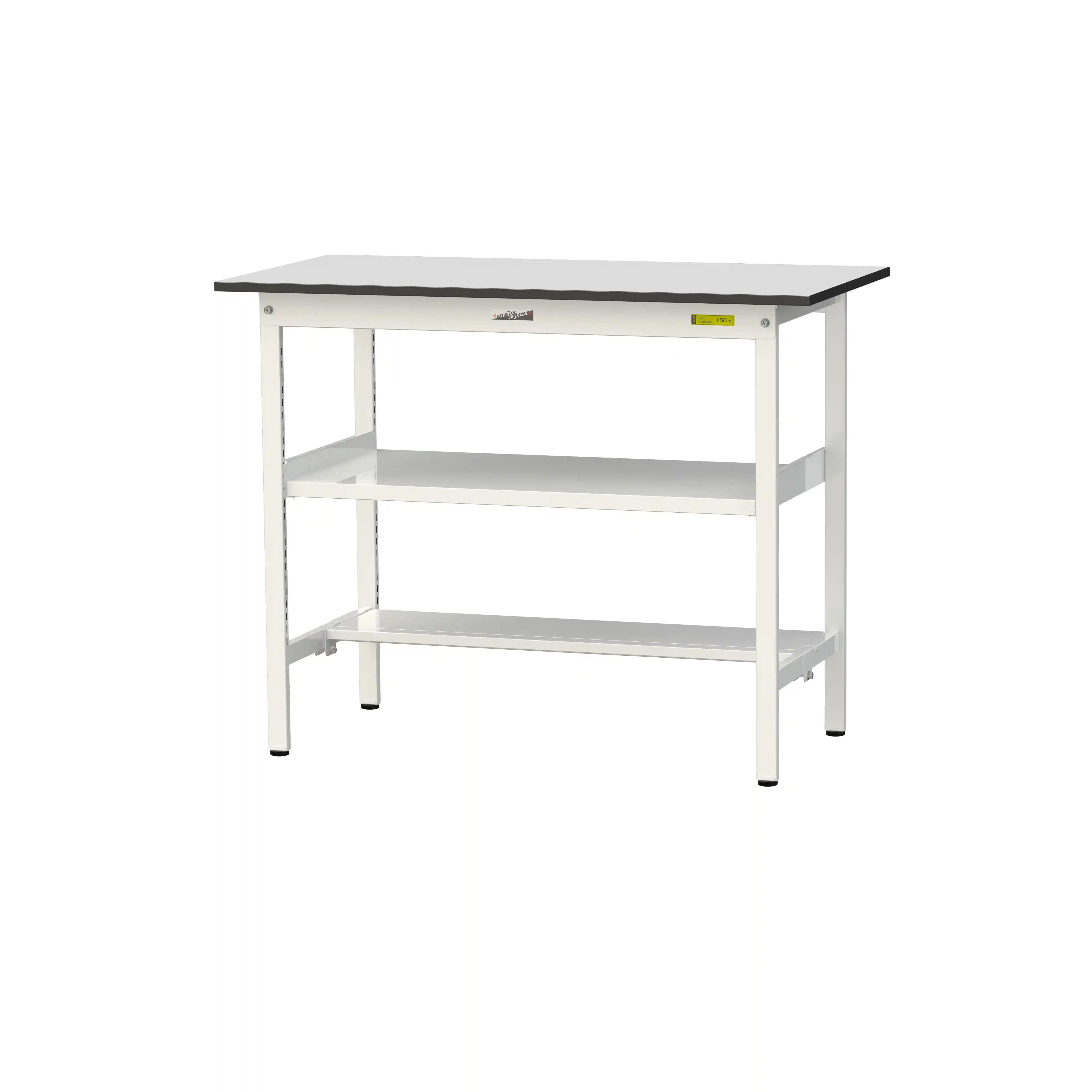 150シリーズ固定式 中間棚付 RoHS2指令対応塩ビシート天板仕様 H950mm(下段半面棚板)