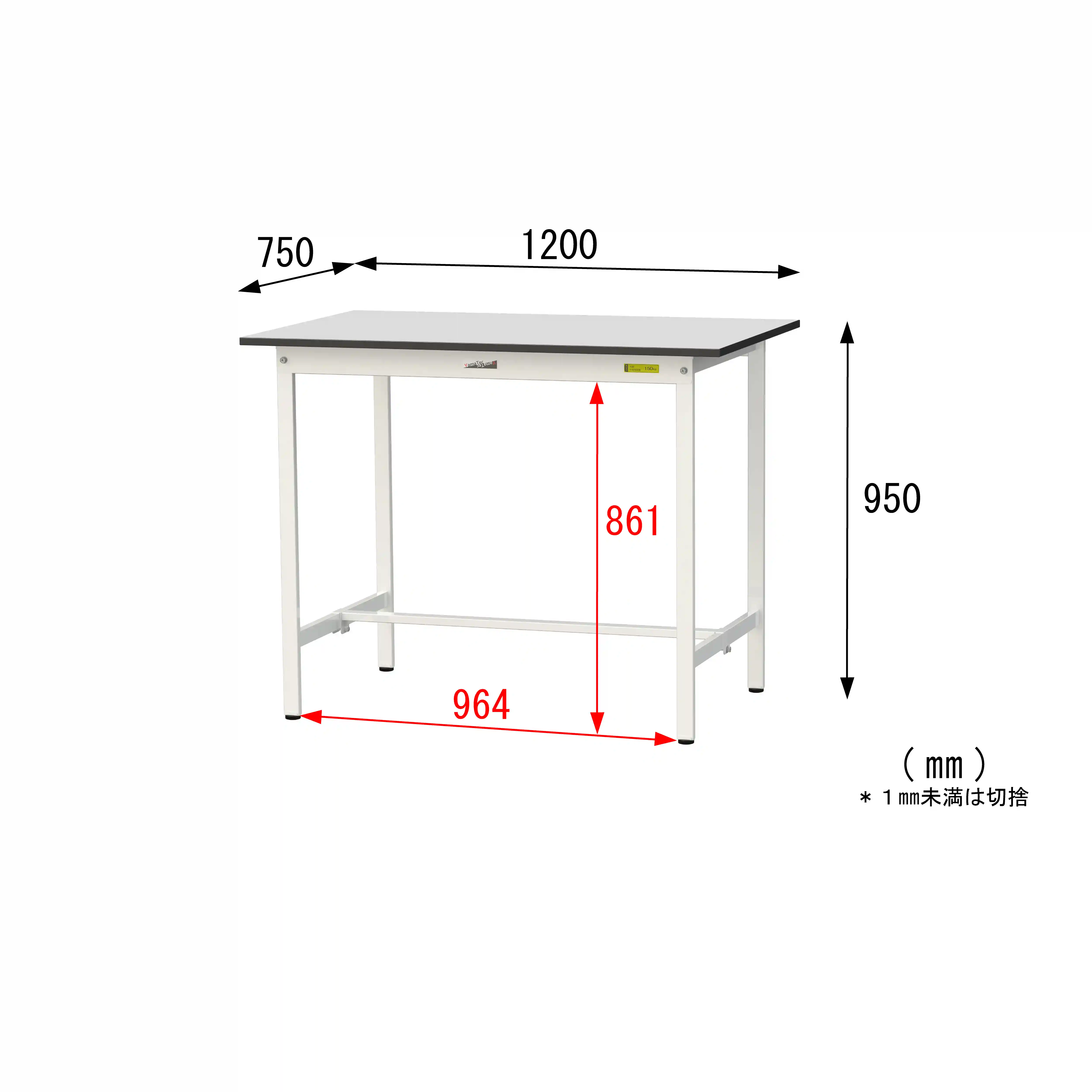 150シリーズ固定式 RoHS2指令対応塩ビシート天板仕様 H950mm