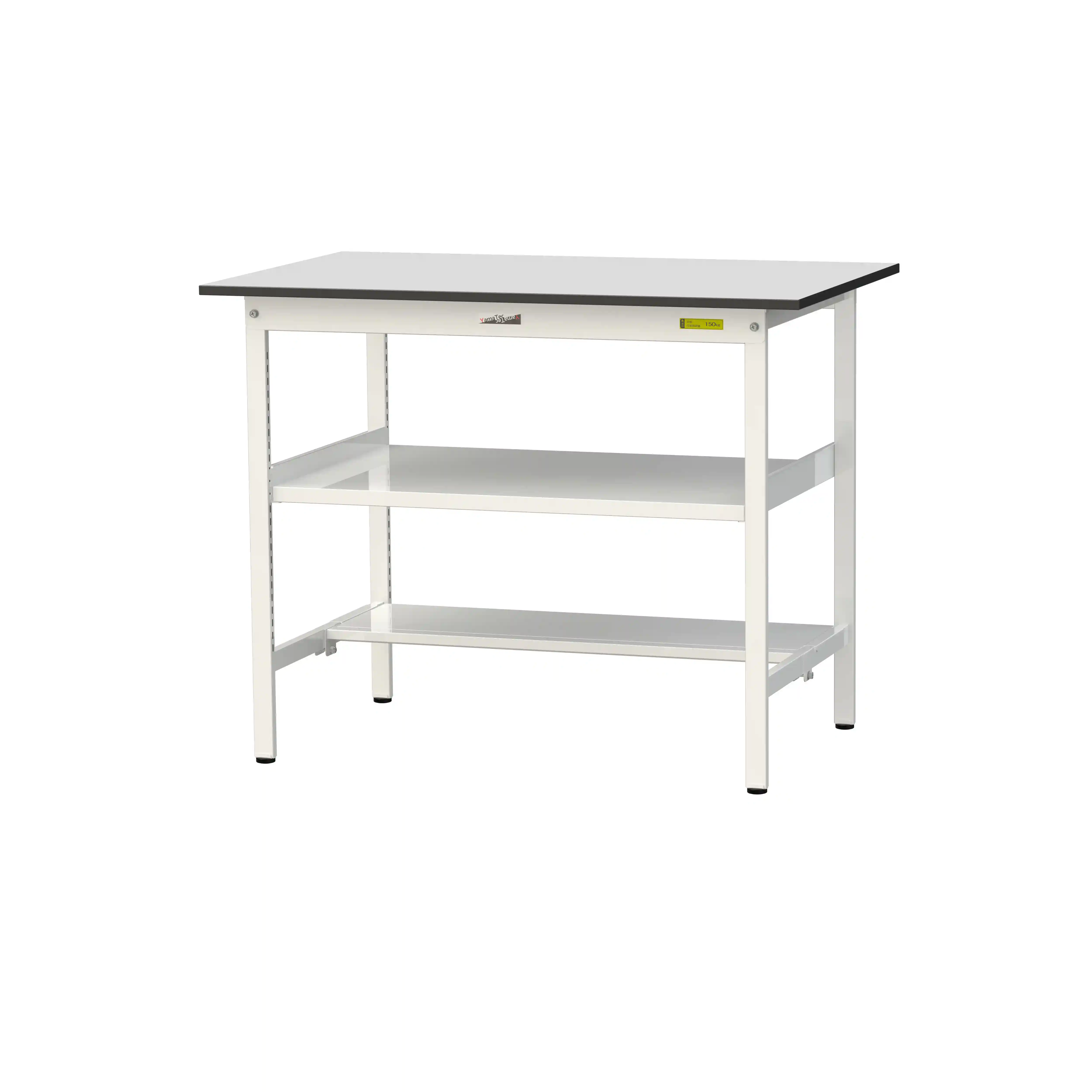 150シリーズ固定式 中間棚付 RoHS2指令対応塩ビシート天板仕様 H950mm(下段半面棚板)