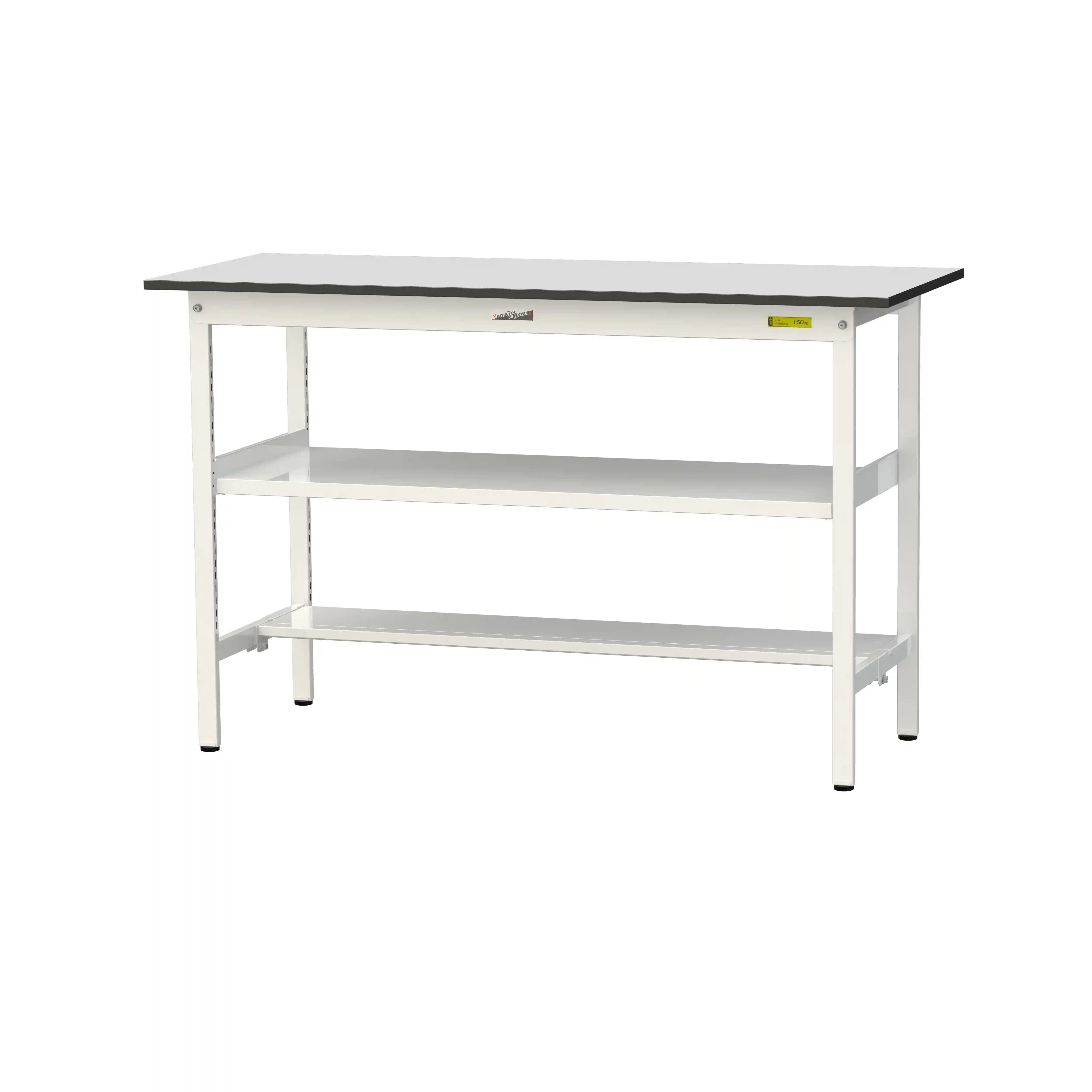 150シリーズ固定式 中間棚付 RoHS2指令対応塩ビシート天板仕様 H950mm（下段半面棚板）