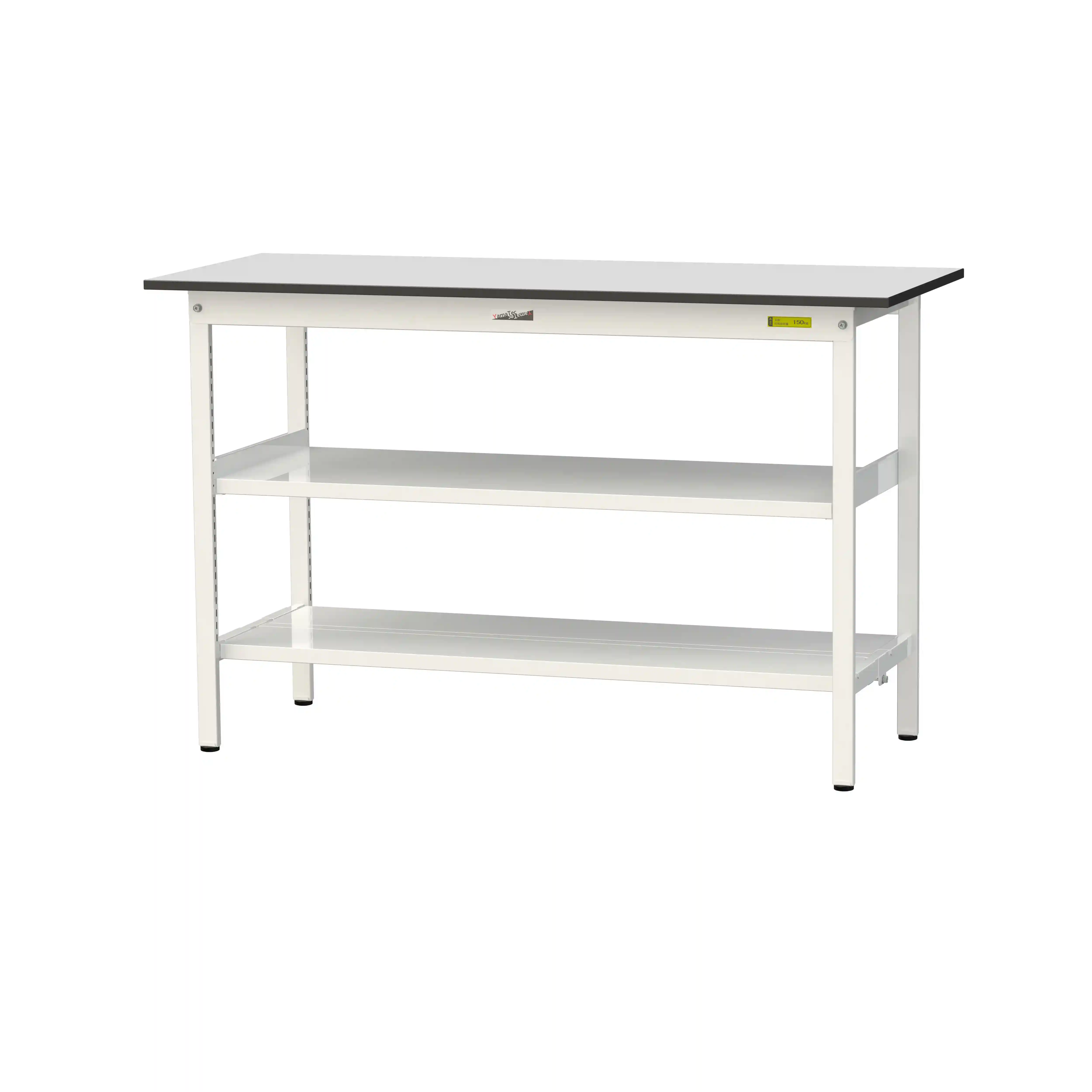 150シリーズ固定式 中間棚付 RoHS2指令対応塩ビシート天板仕様 H950mm（下段全面棚板）