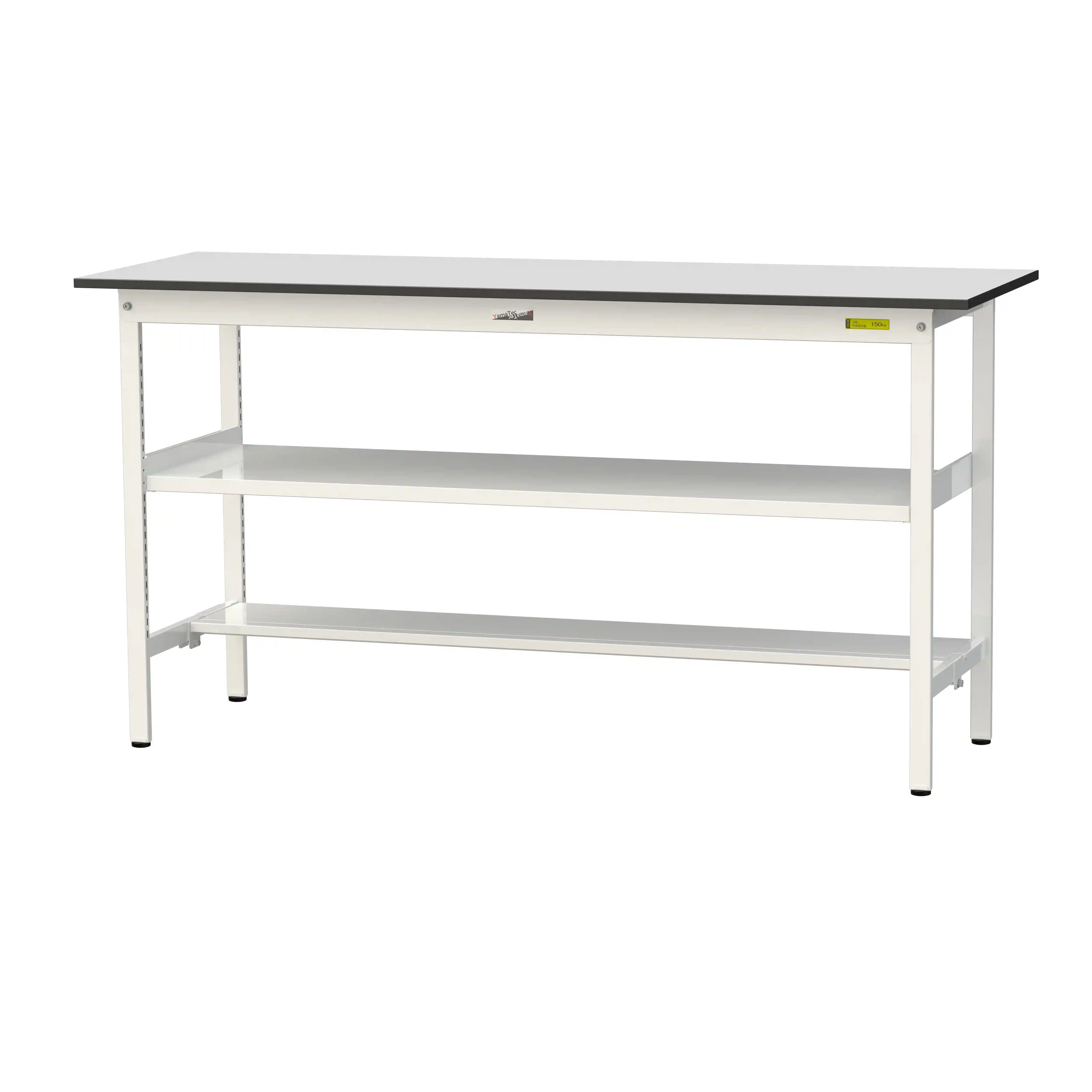 150シリーズ固定式 中間棚付 RoHS2指令対応塩ビシート天板仕様 H950mm(下段半面棚板)