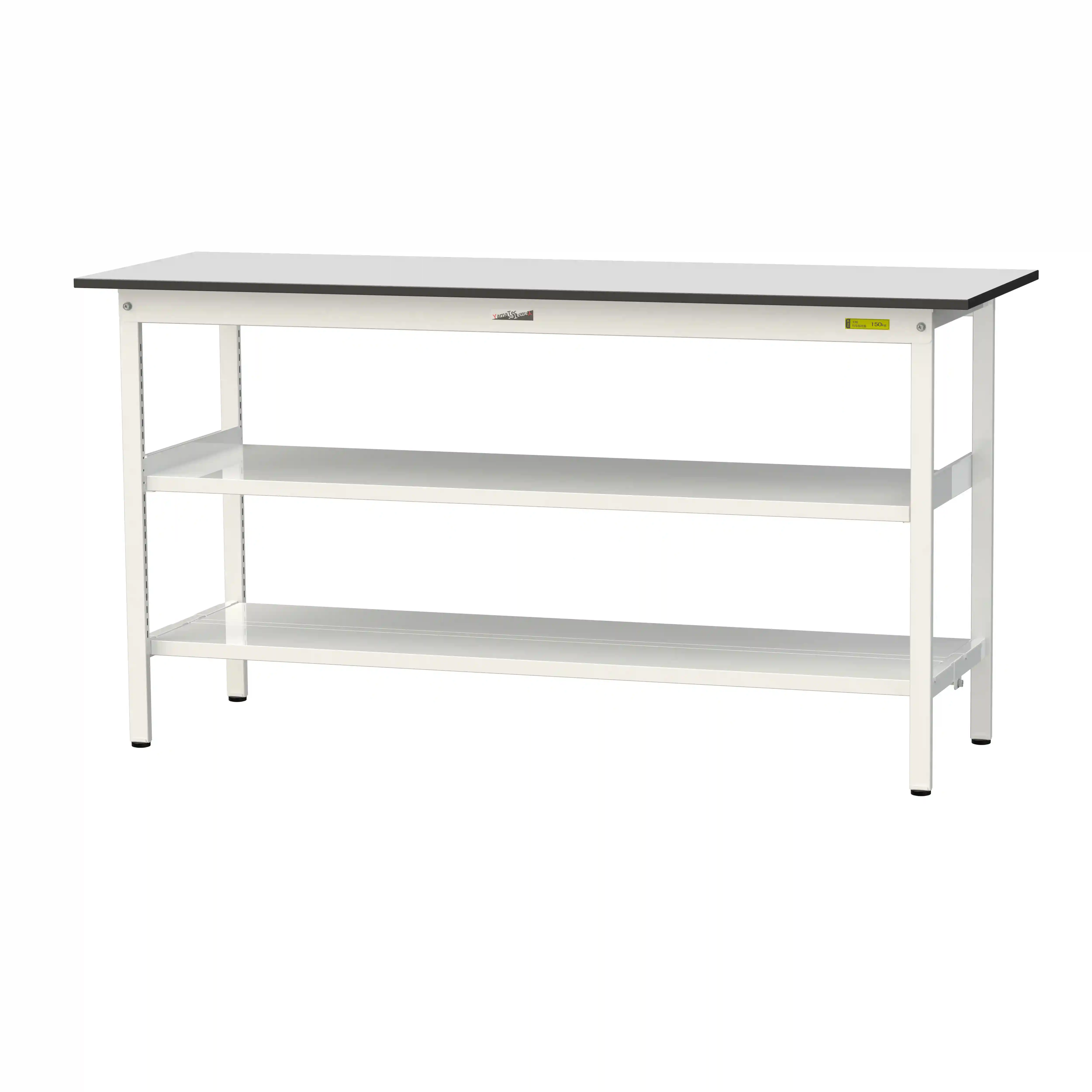 150シリーズ固定式 中間棚付 RoHS2指令対応塩ビシート天板仕様 H950mm(下段全面棚板)