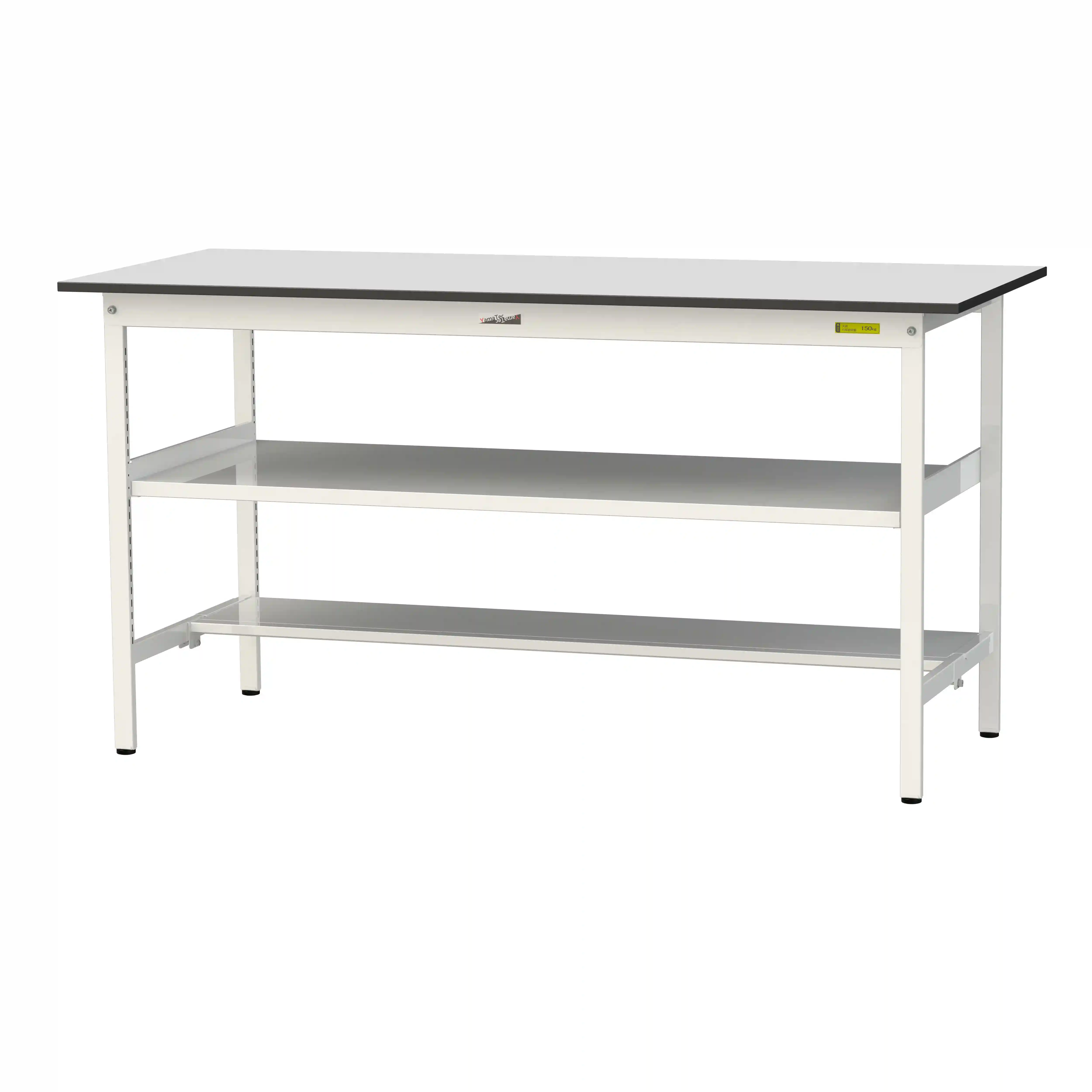 150シリーズ固定式 中間棚付 RoHS2指令対応塩ビシート天板仕様 H950mm(下段半面棚板)