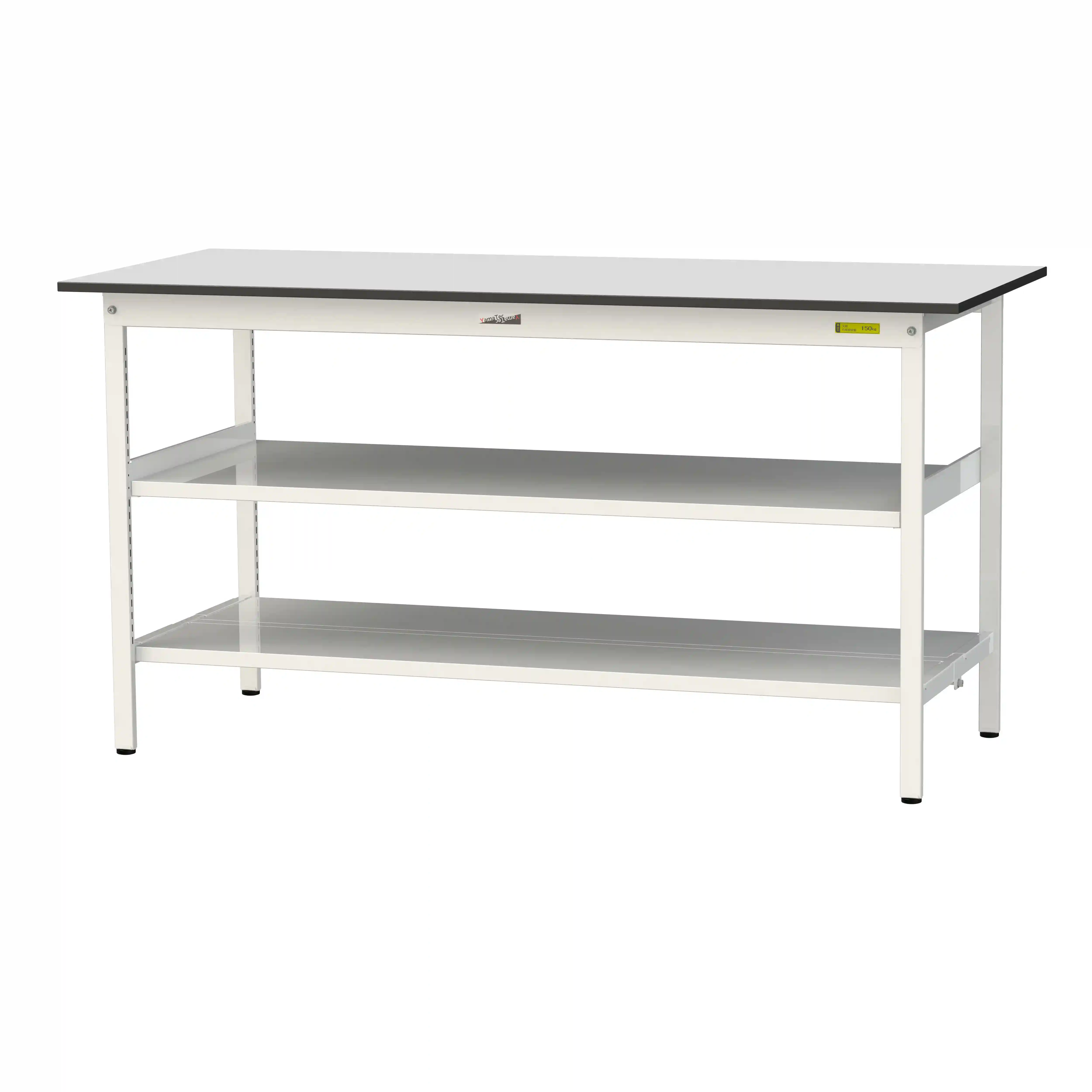 150シリーズ固定式 中間棚付 RoHS2指令対応塩ビシート天板仕様 H950mm(下段全面棚板)