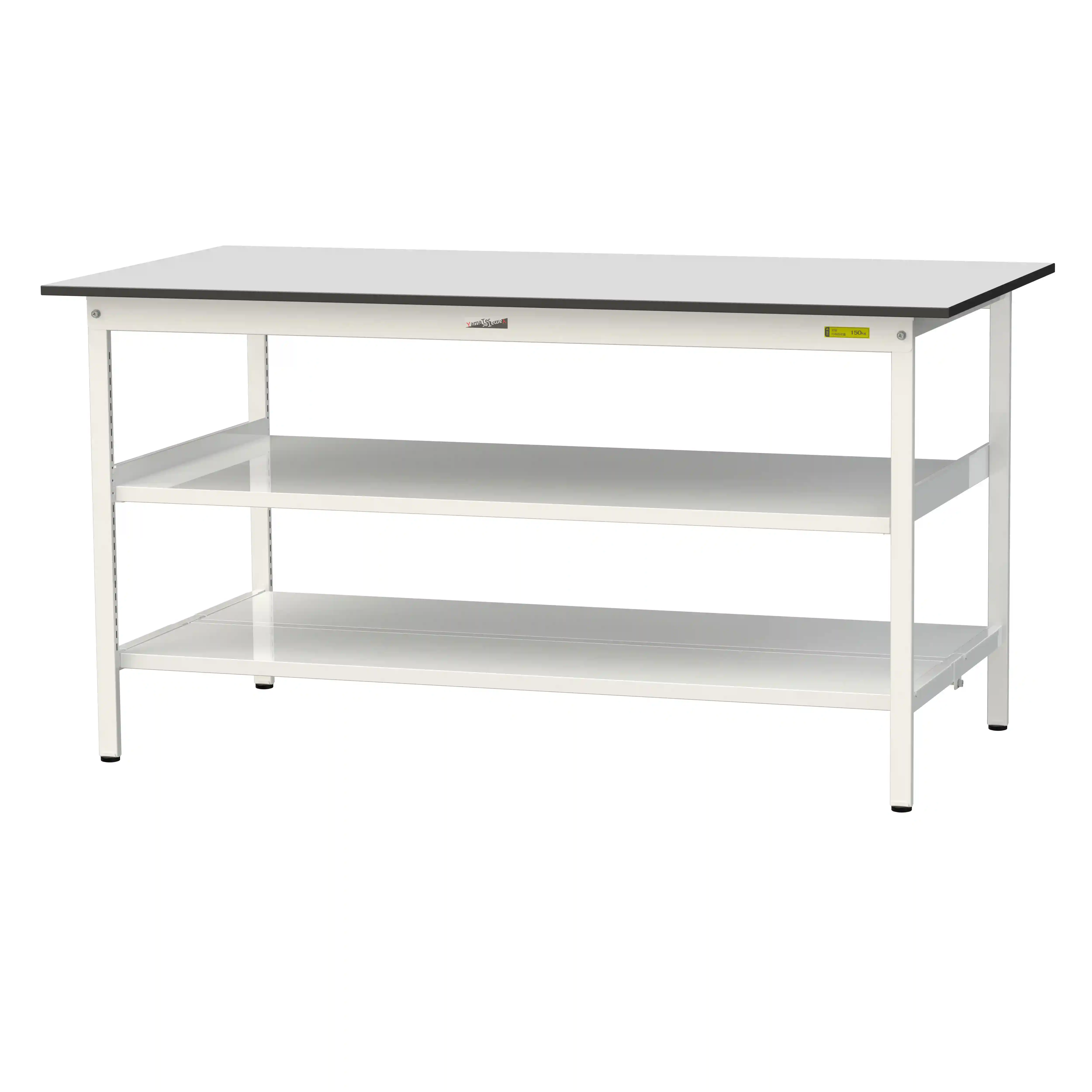 150シリーズ固定式 中間棚付 RoHS2指令対応塩ビシート天板仕様 H950mm(下段全面棚板)